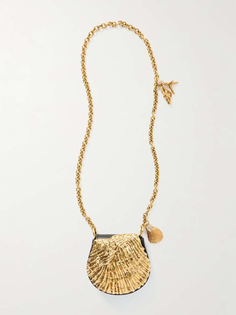 Chloé Sea Treasures Embellished Leather Shoulder Bag