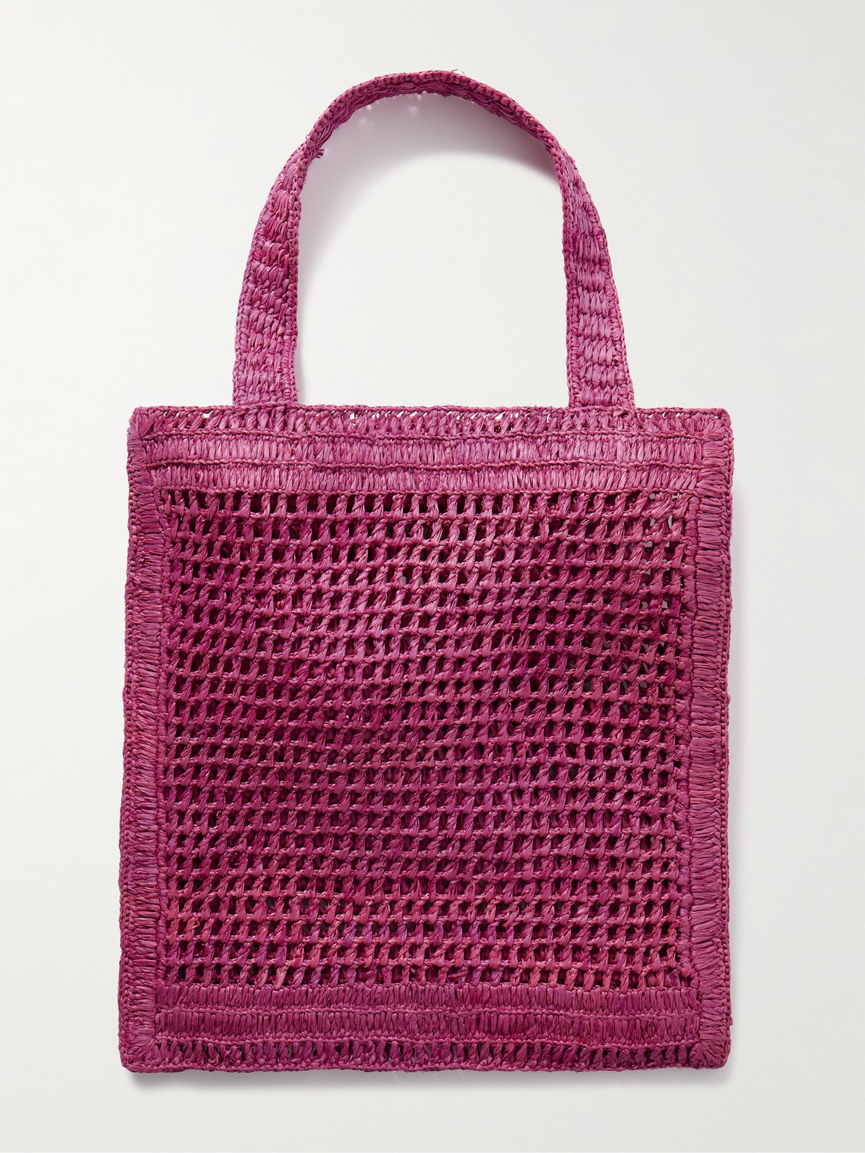 Chloé Chloe Women Fuchsia Raffia Estate Banana Shopping Bag In Pink