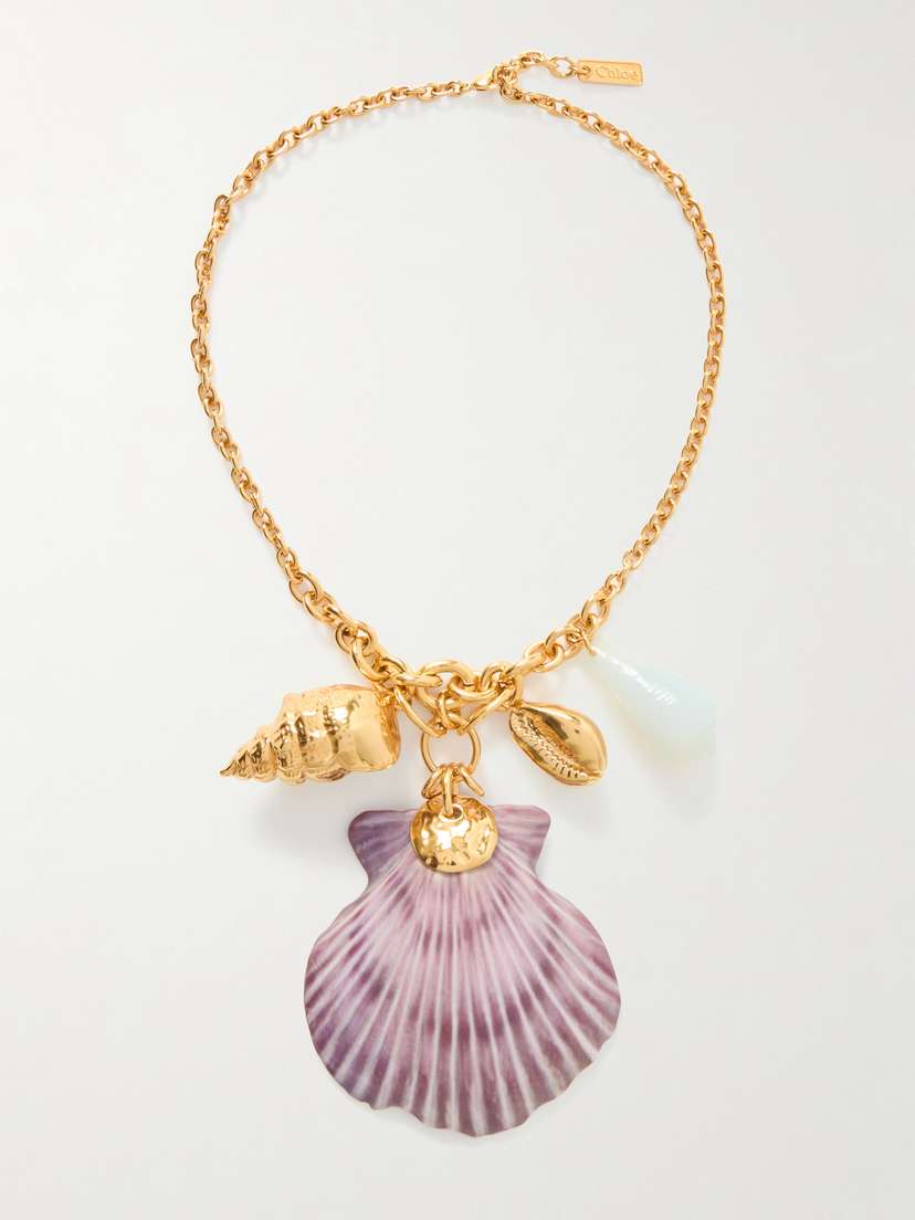 Chloé Gold-tone And Resin Necklace