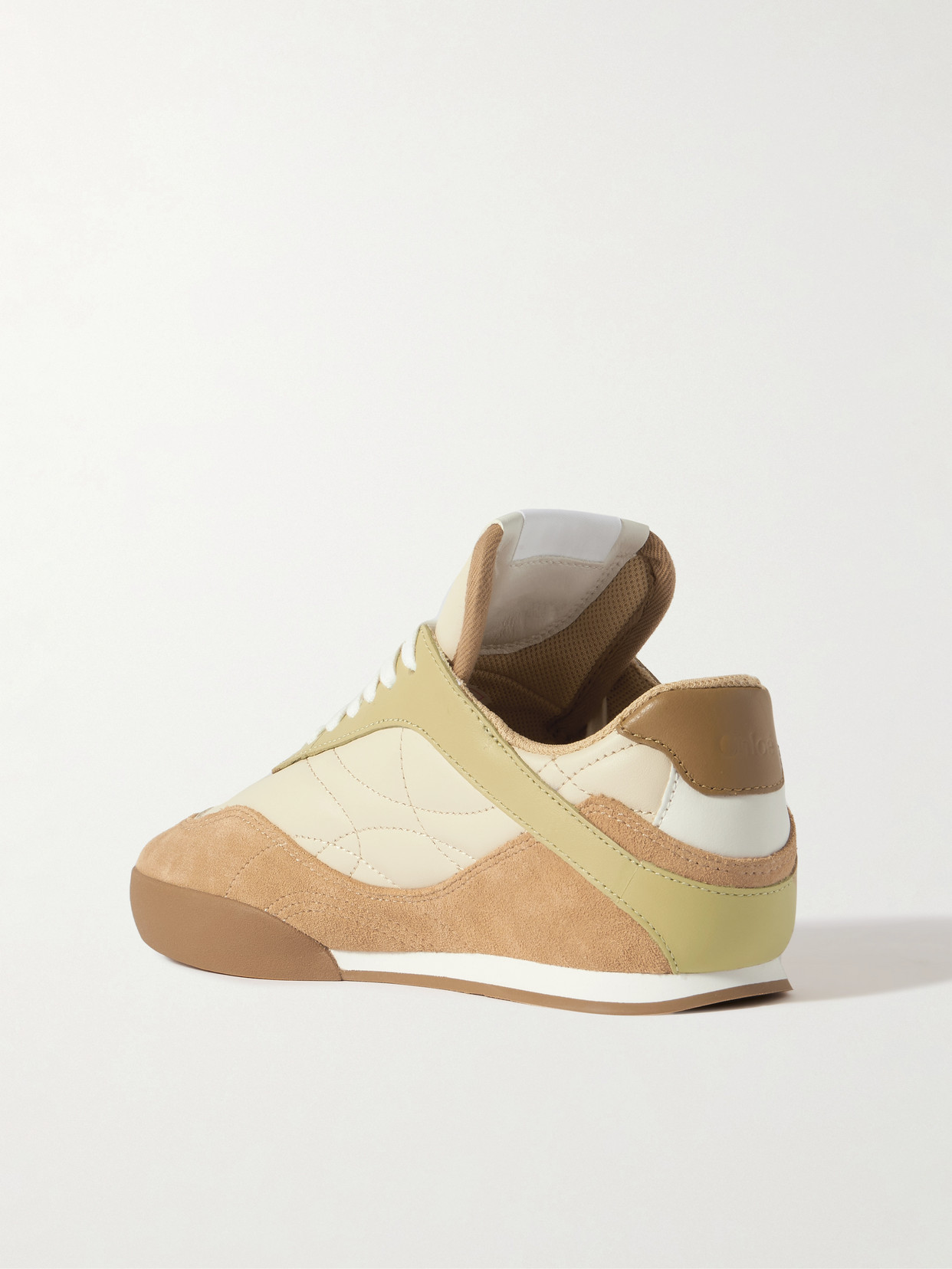 Chloé Kick Suede And Leather Sneakers In Brown