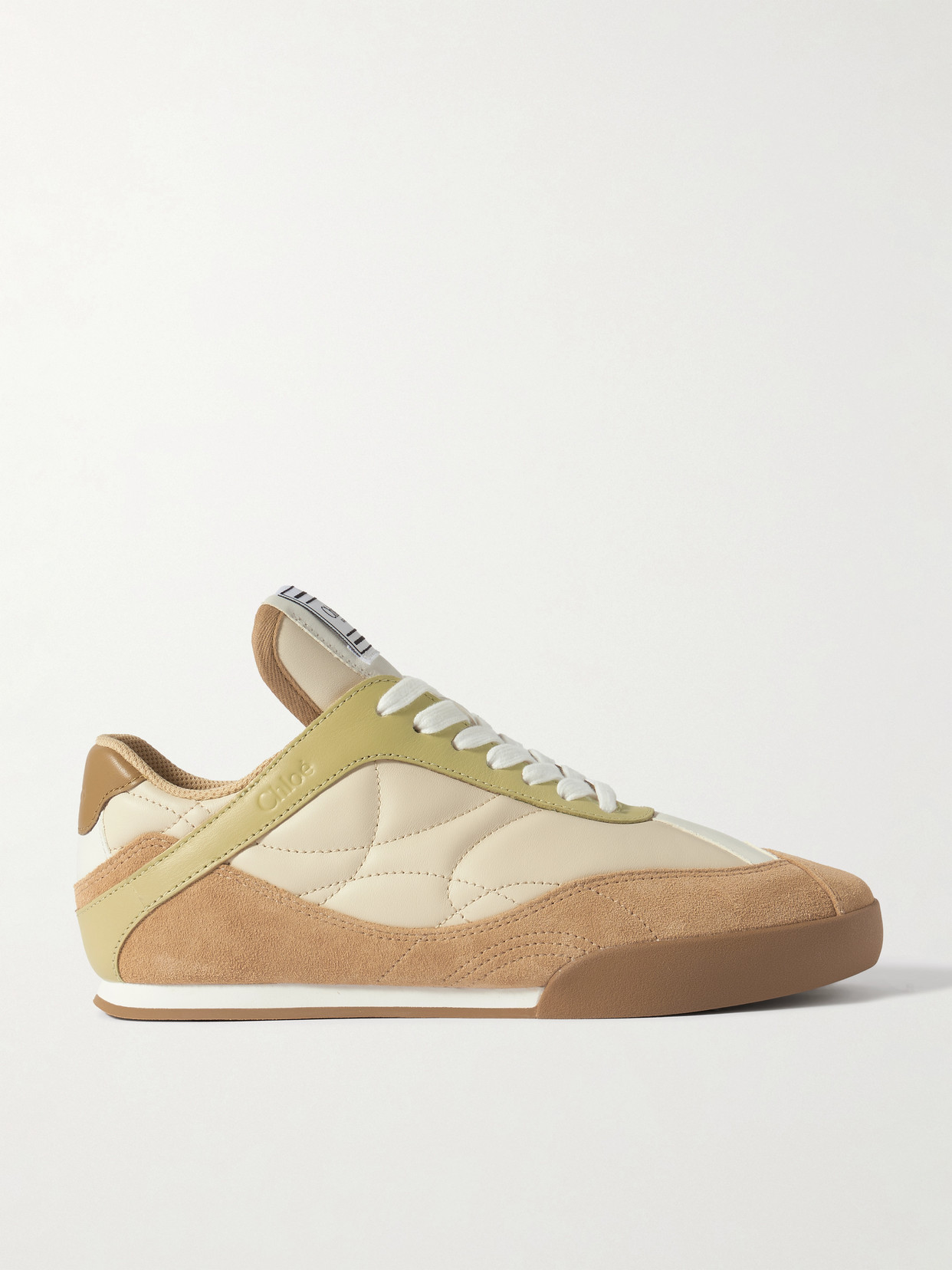 Chloé Kick Suede And Leather Sneakers In Brown