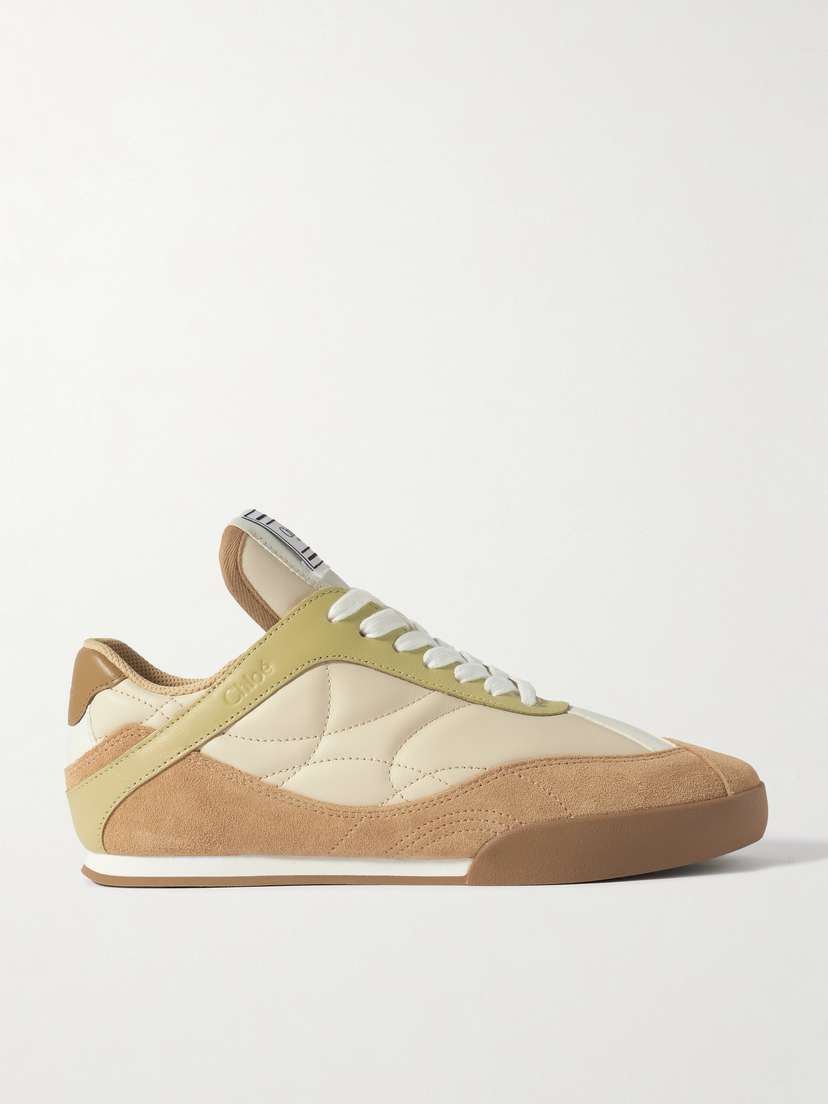 Chloé Kick Suede And Leather Sneakers
