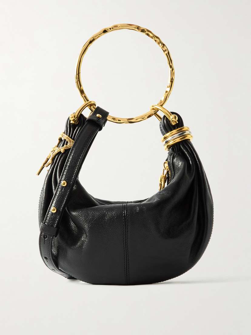 Chloé Bracelet Embellished Textured-leather Tote