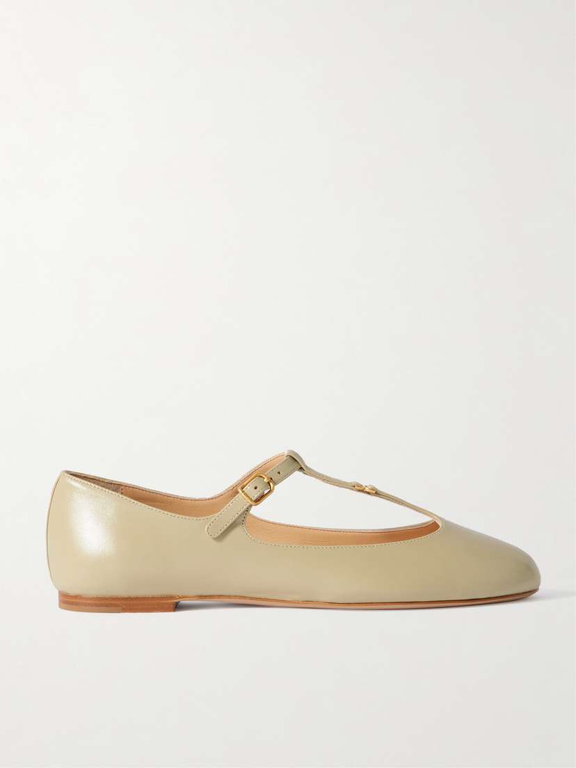 Chloé Marcie Embellished Leather Ballet Flats