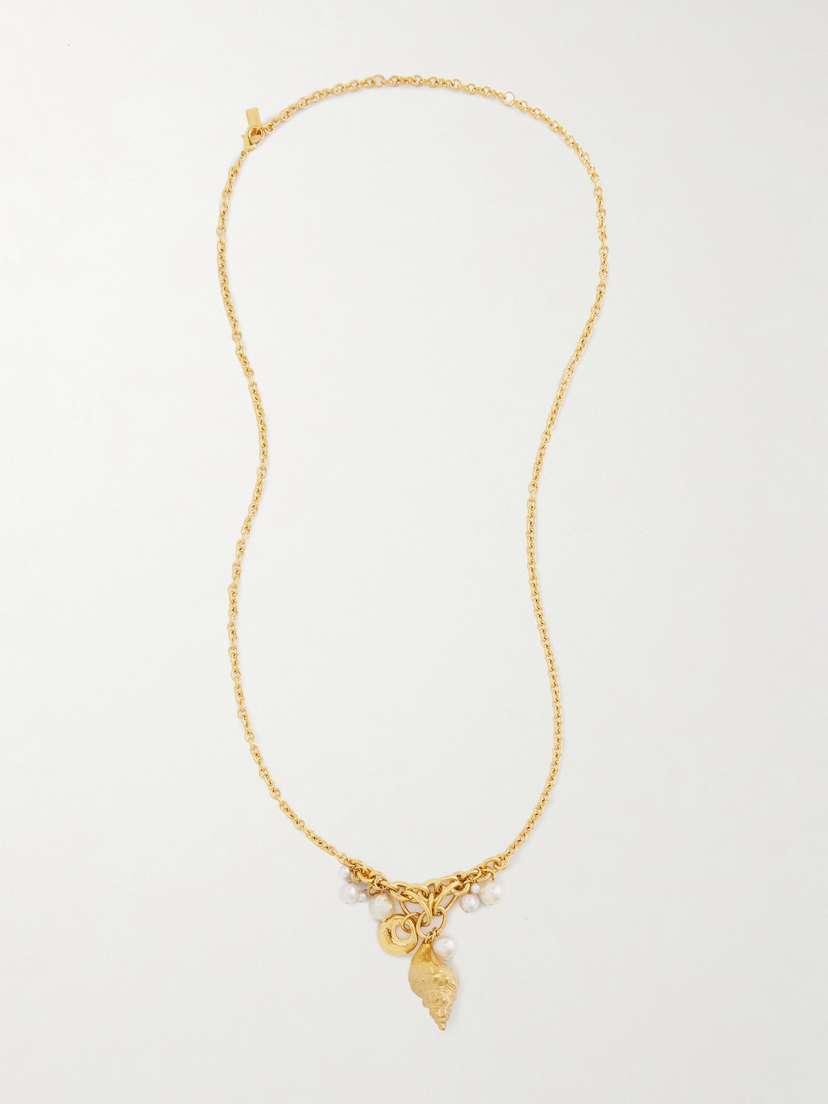 Chloé tone Faux Pearl Necklace