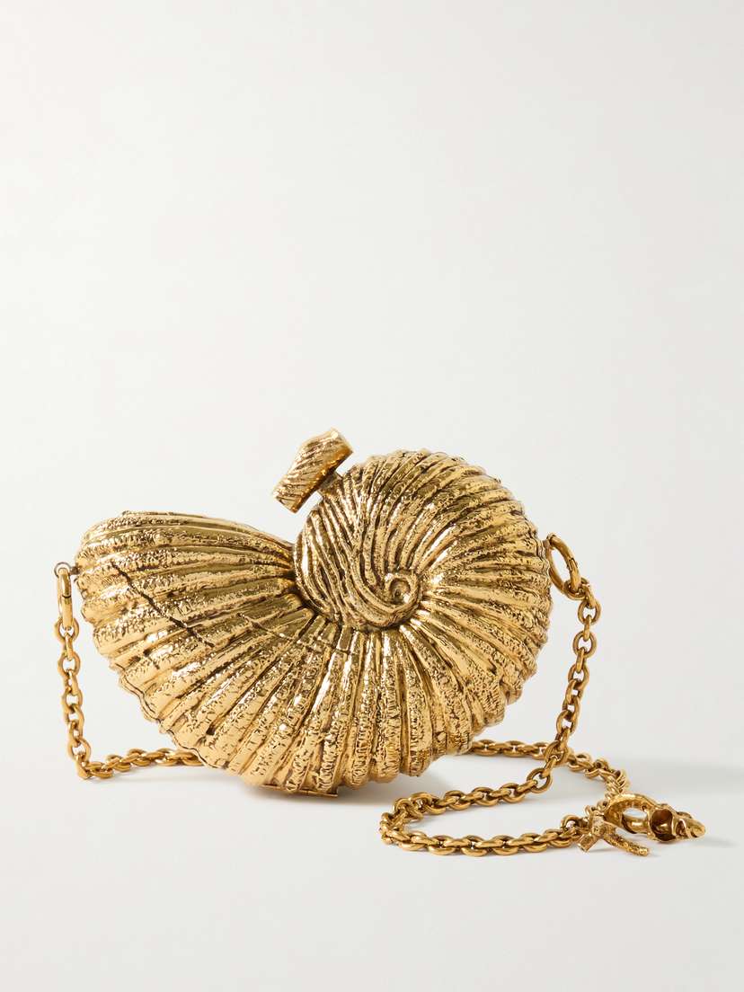 Chloé Sea Treasures Embellished Gold-tone Shoulder Bag