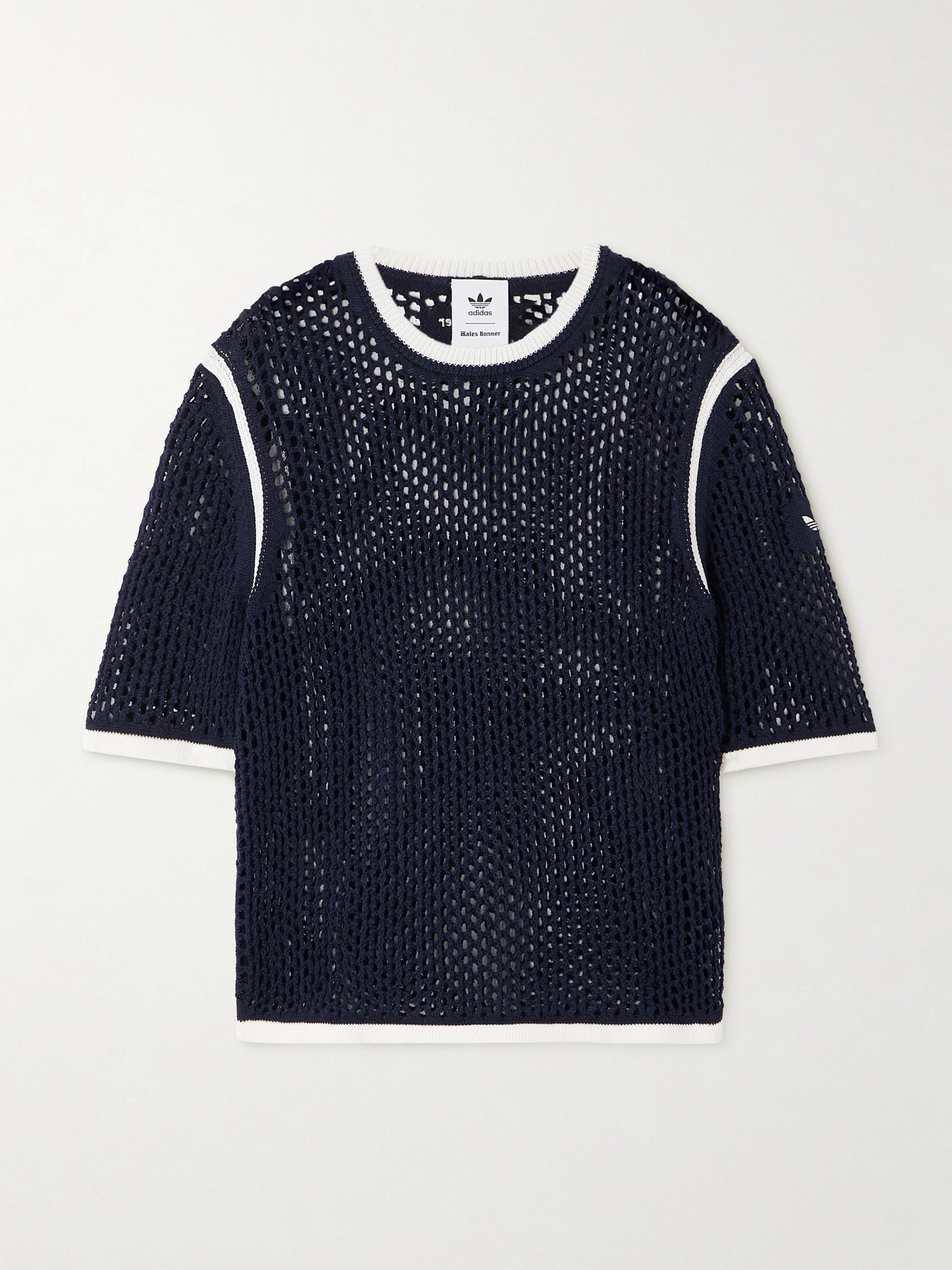 Adidas Originals Open-knit Cotton-blend T-shirt