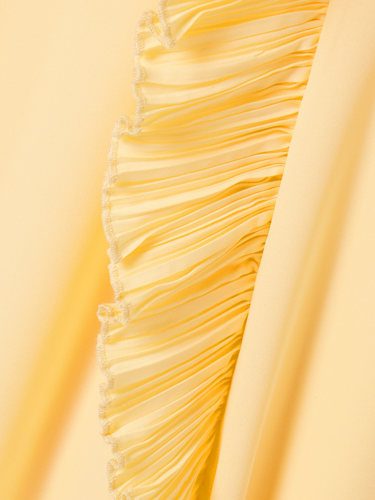 SEA DELILAH RUFFLED PLISSÉ-TRIMMED CREPE DE CHINE MIDI DRESS