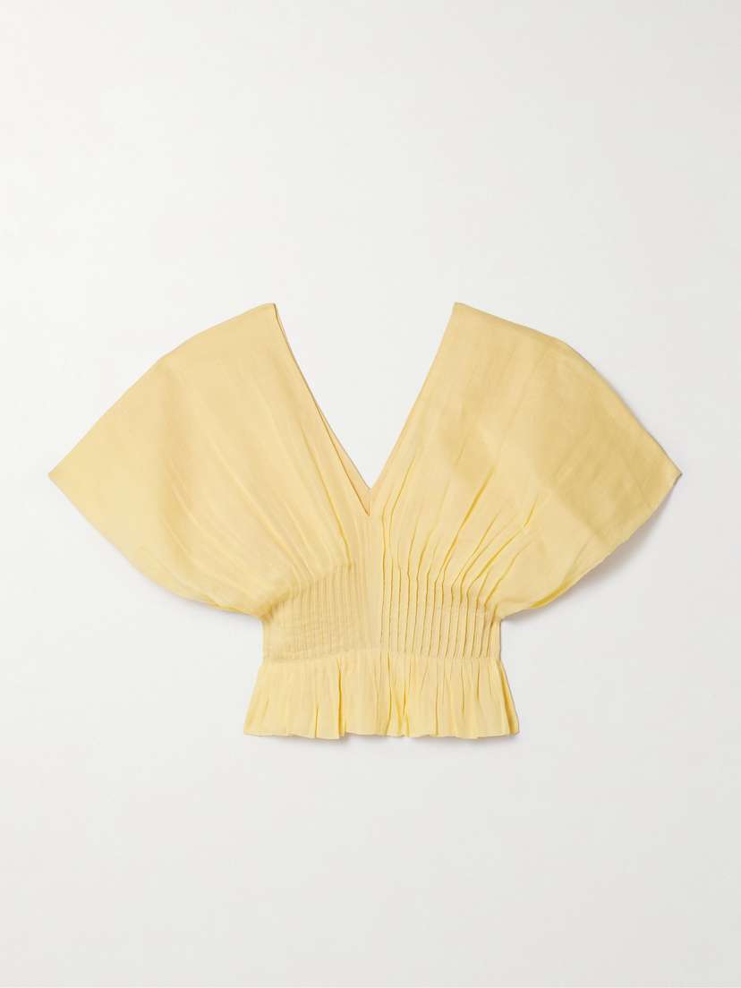 Sea Zora Pintucked Ramie Top