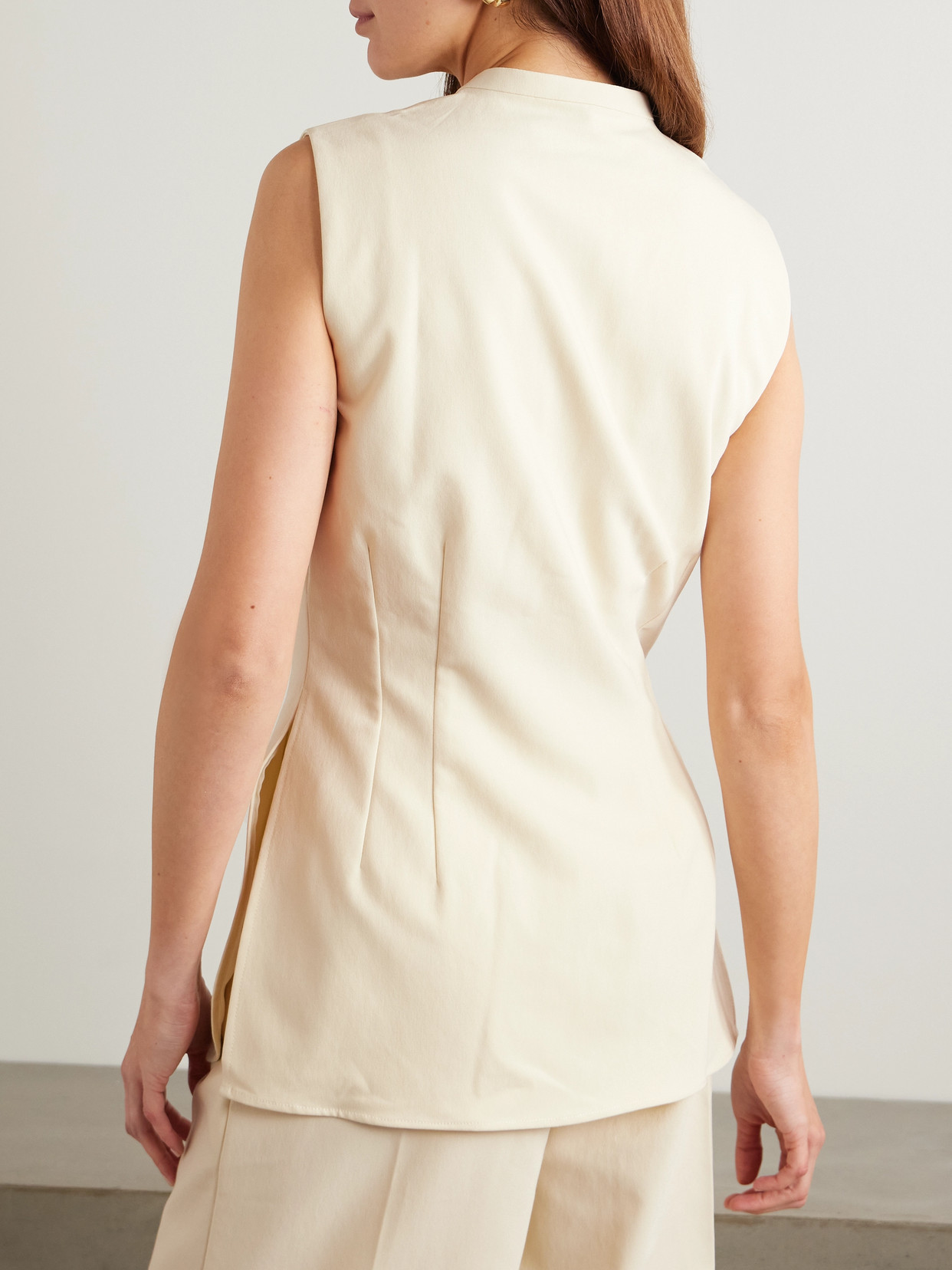 Abadia Sophia Grain De Poudre Vest In Cream
