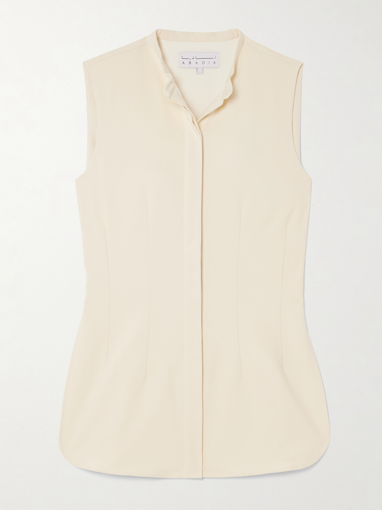 Abadia Sophia Grain De Poudre Waistcoat In Cream