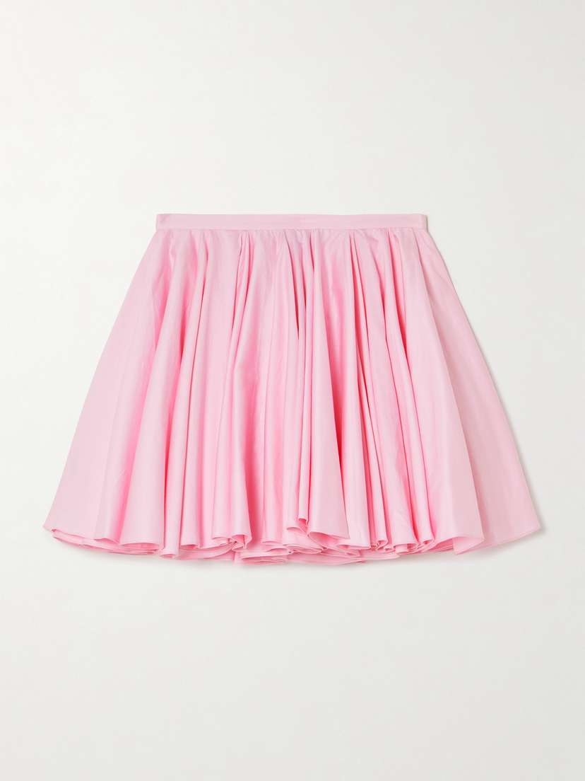 Abadia Gathered Cotton-poplin Mini Skirt