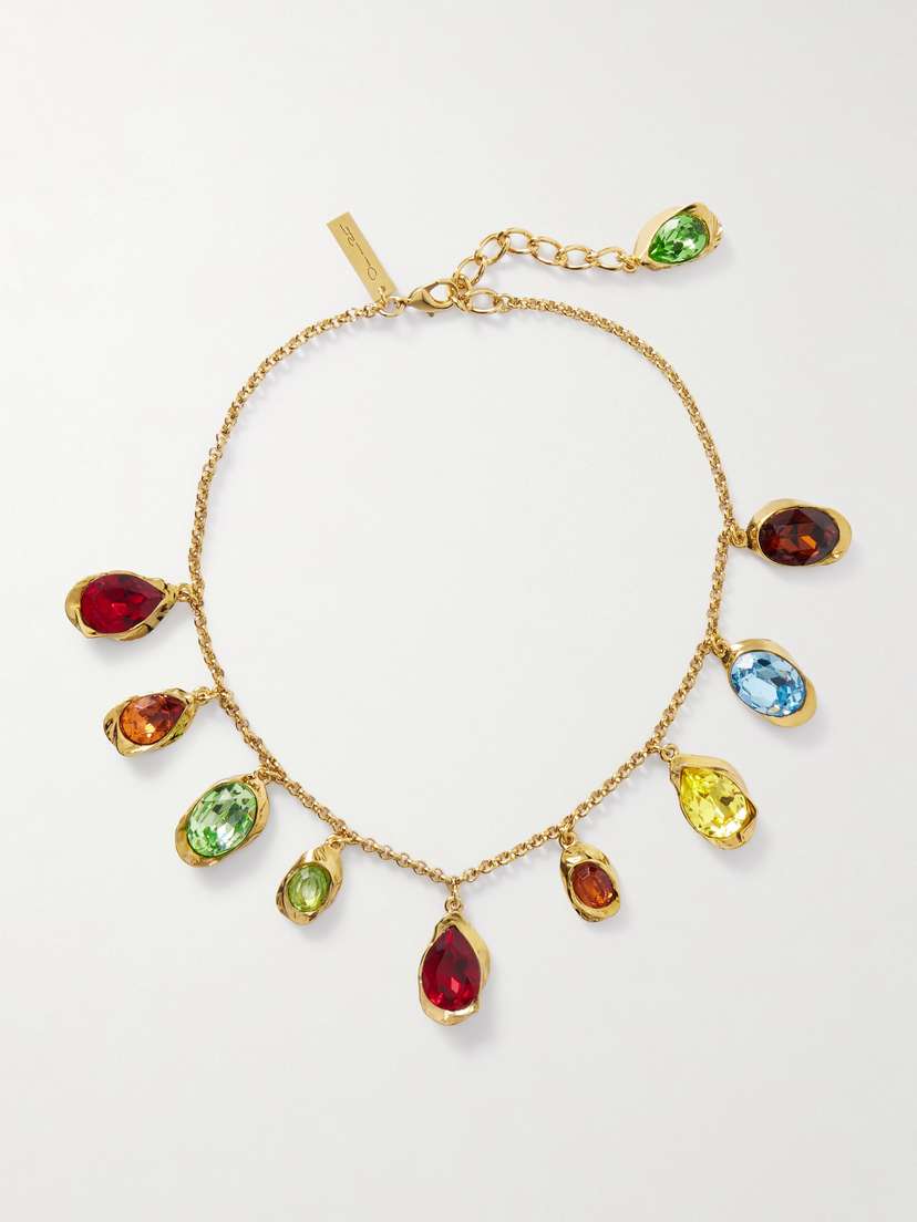 Oscar de la Renta tone Crystal Necklace