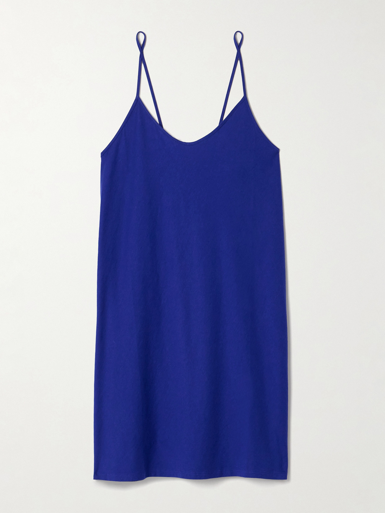 Skin Organic Pima Cotton-jersey Chemise In Blue
