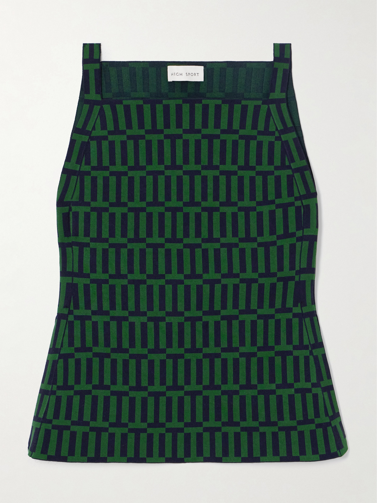 High Sport Asher Cotton-blend Jacquard Tank In Green