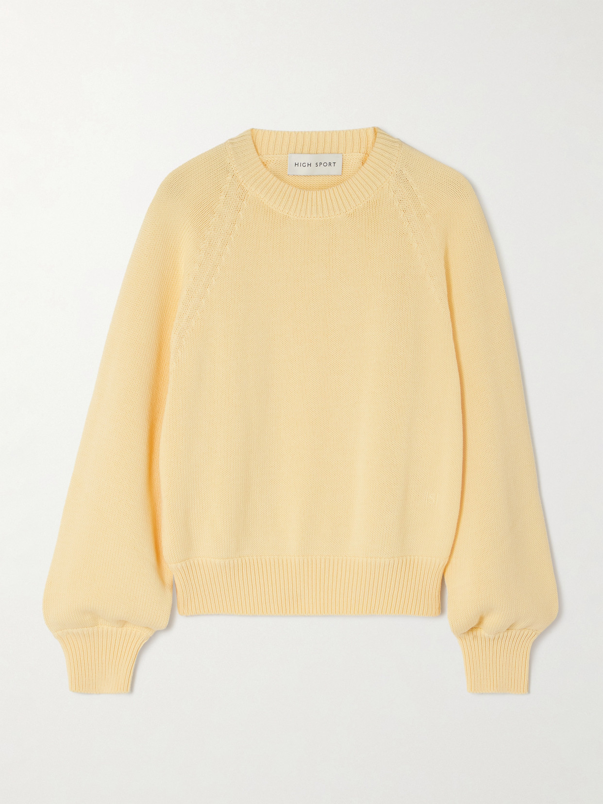 High Sport Lara Cotton Sweater In Yellow