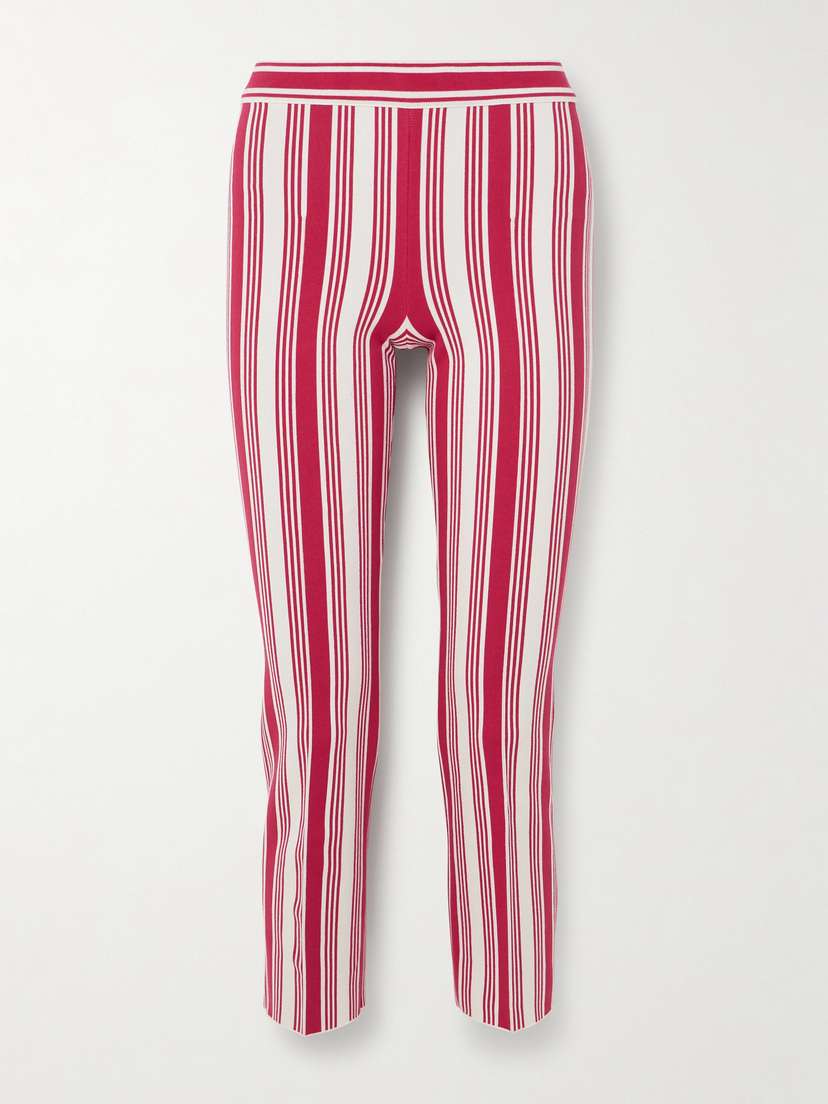 HIGH SPORT Louis Cropped Striped Cotton-blend Straight-leg Pants