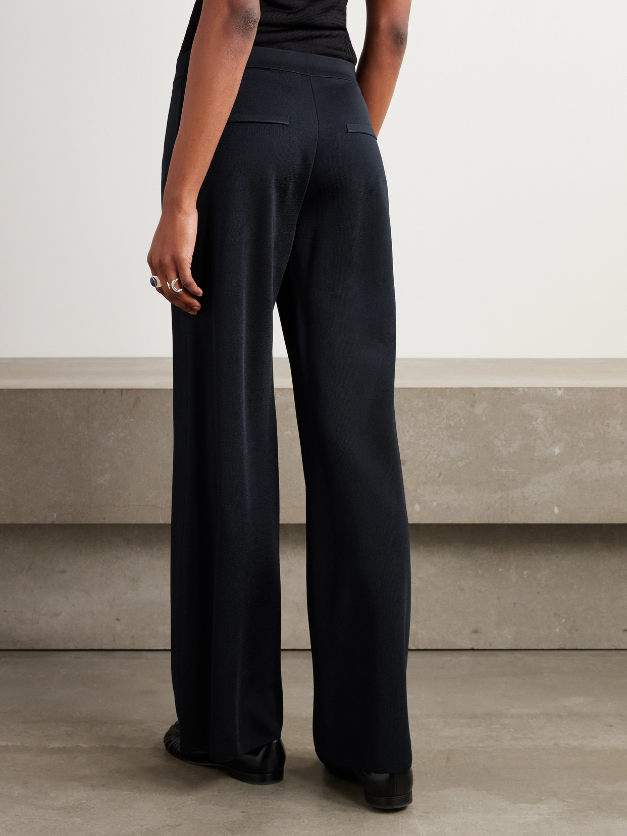 High Sport Slinky Fergie Pleated Wide-leg Pants In Blue