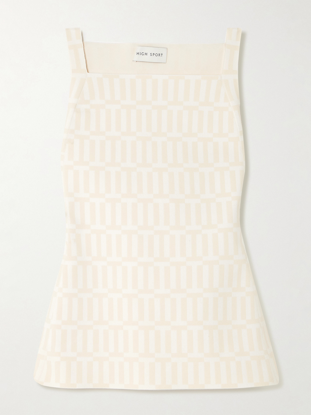 High Sport Asher Cotton-blend Jacquard Tank In Ivory