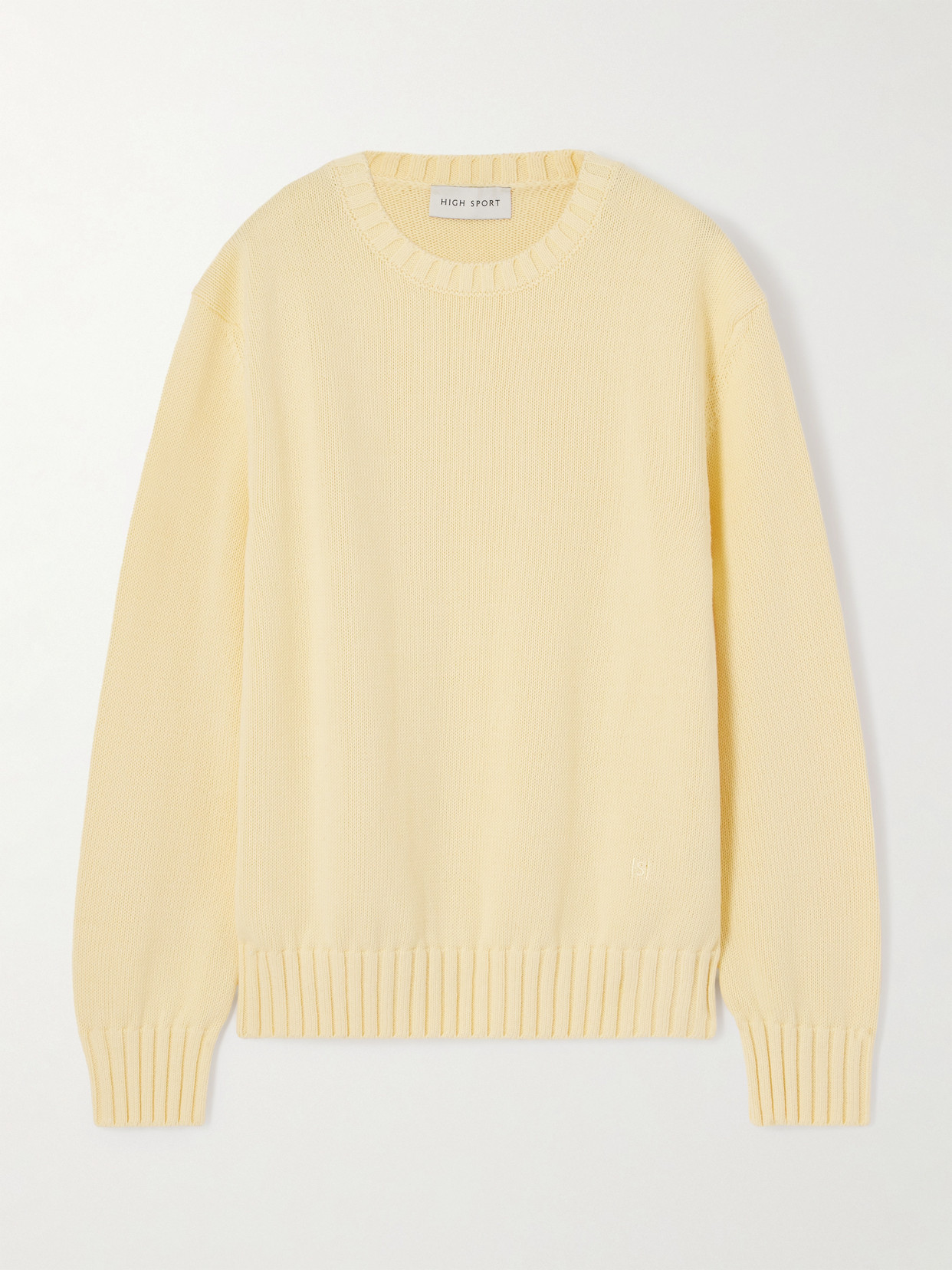 High Sport Jordan Cotton Sweater In Yellow