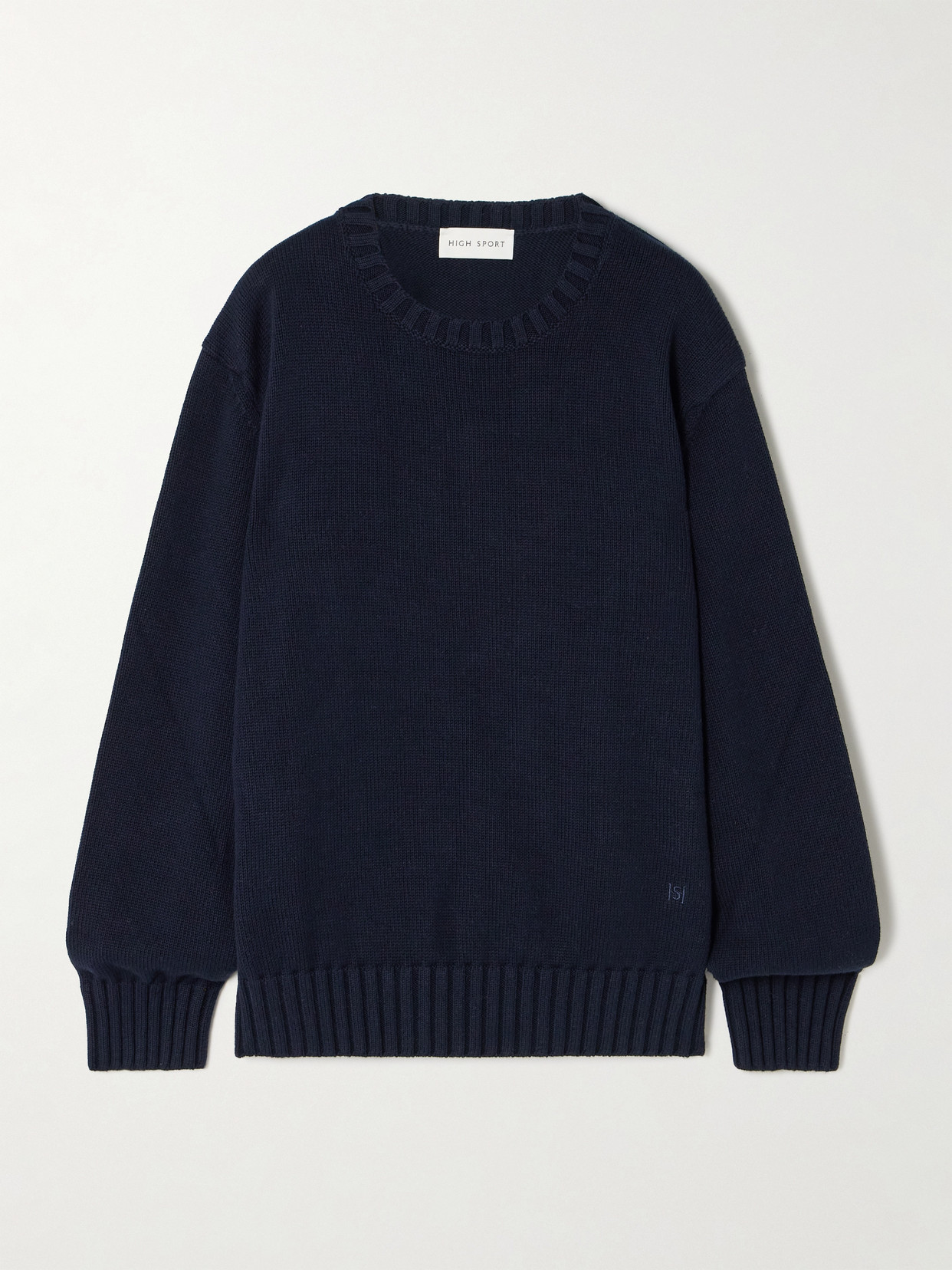 High Sport Exclusive Cotton-cashmere Sweater In Blue