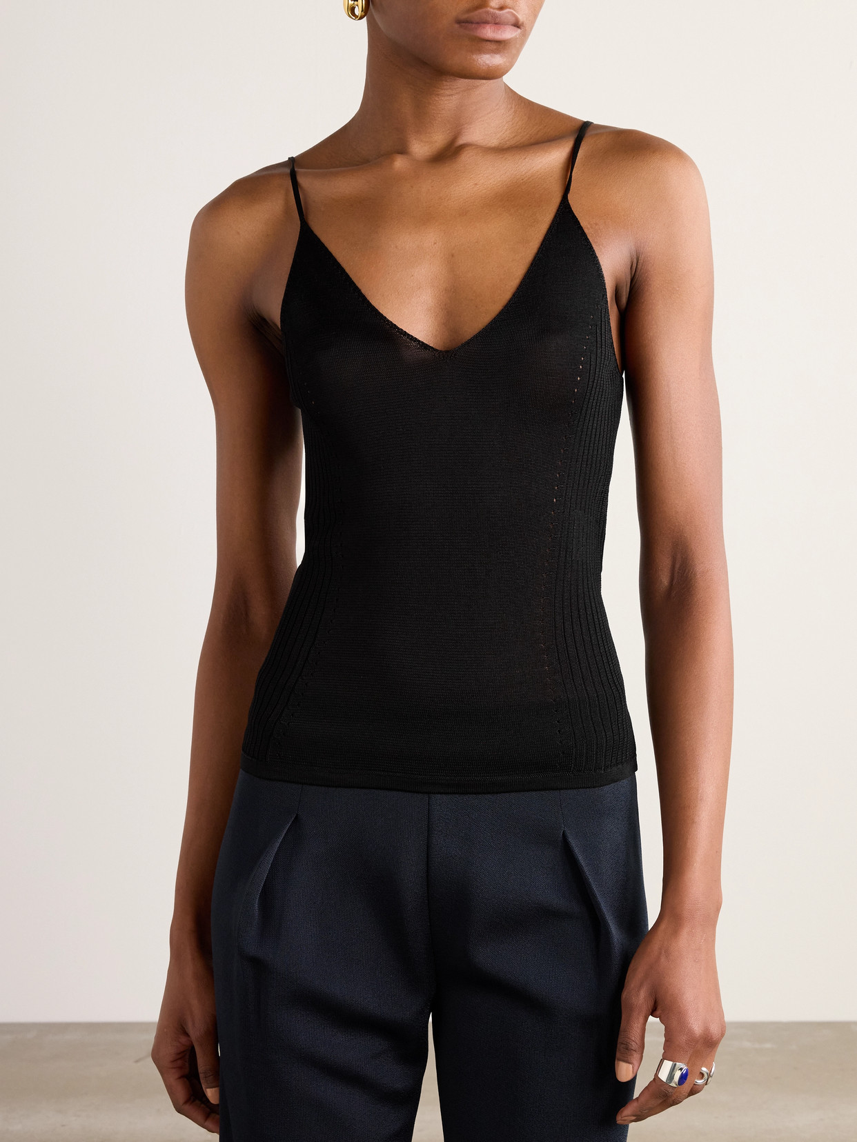 High Sport Tyler Knitted Camisole In Black