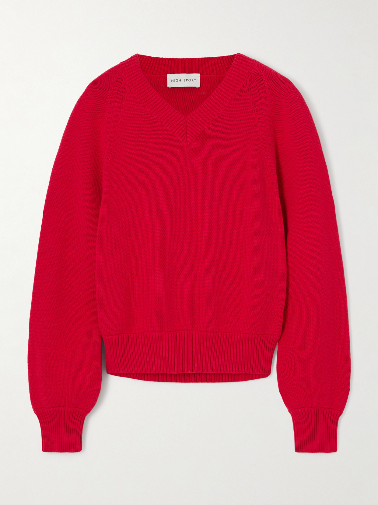 High Sport Veronica Cotton Sweater In Red