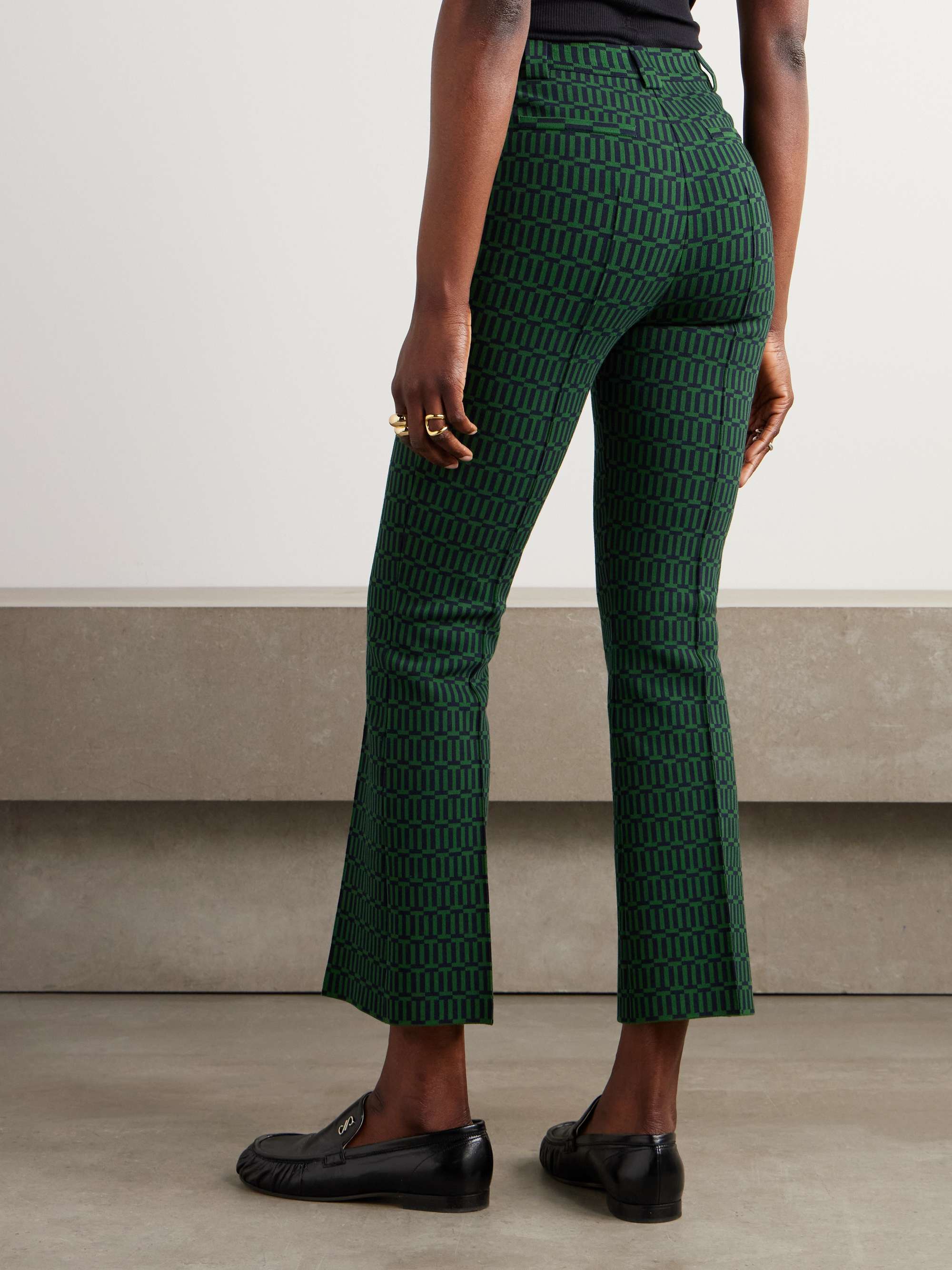 HIGH SPORT Charlie cotton-blend jacquard slim-leg pants