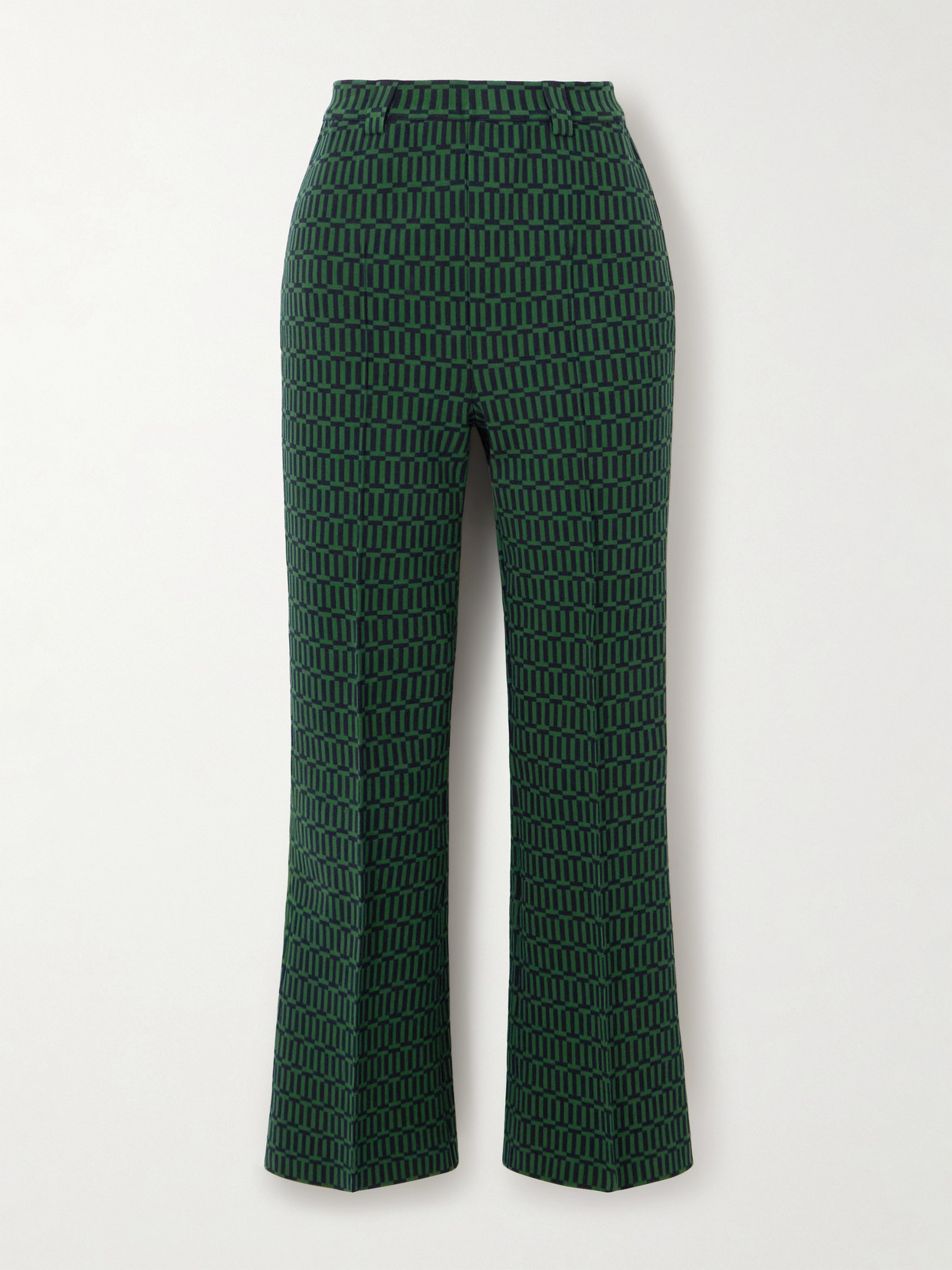 High Sport Charlie Cotton-blend Jacquard Slim-leg Pants In Green
