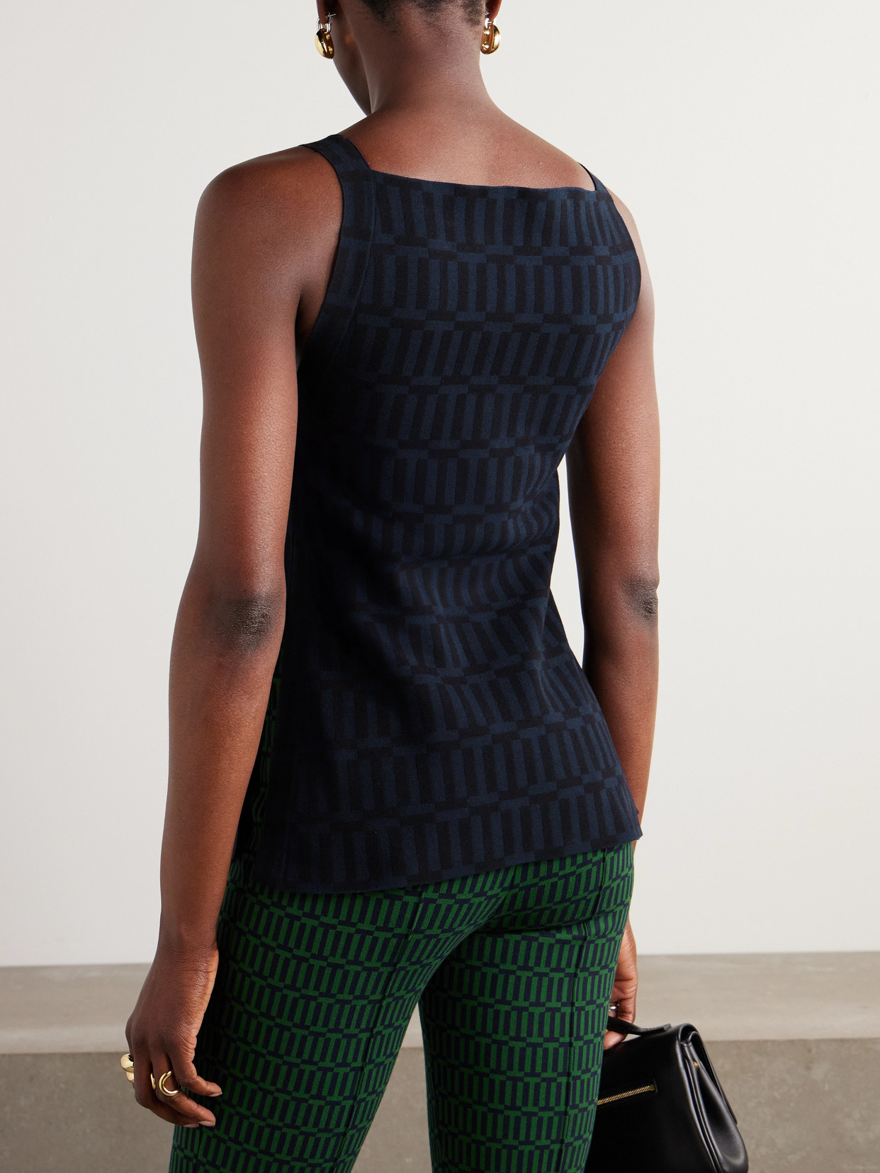 Asher Cotton-Blend Jacquard Tank