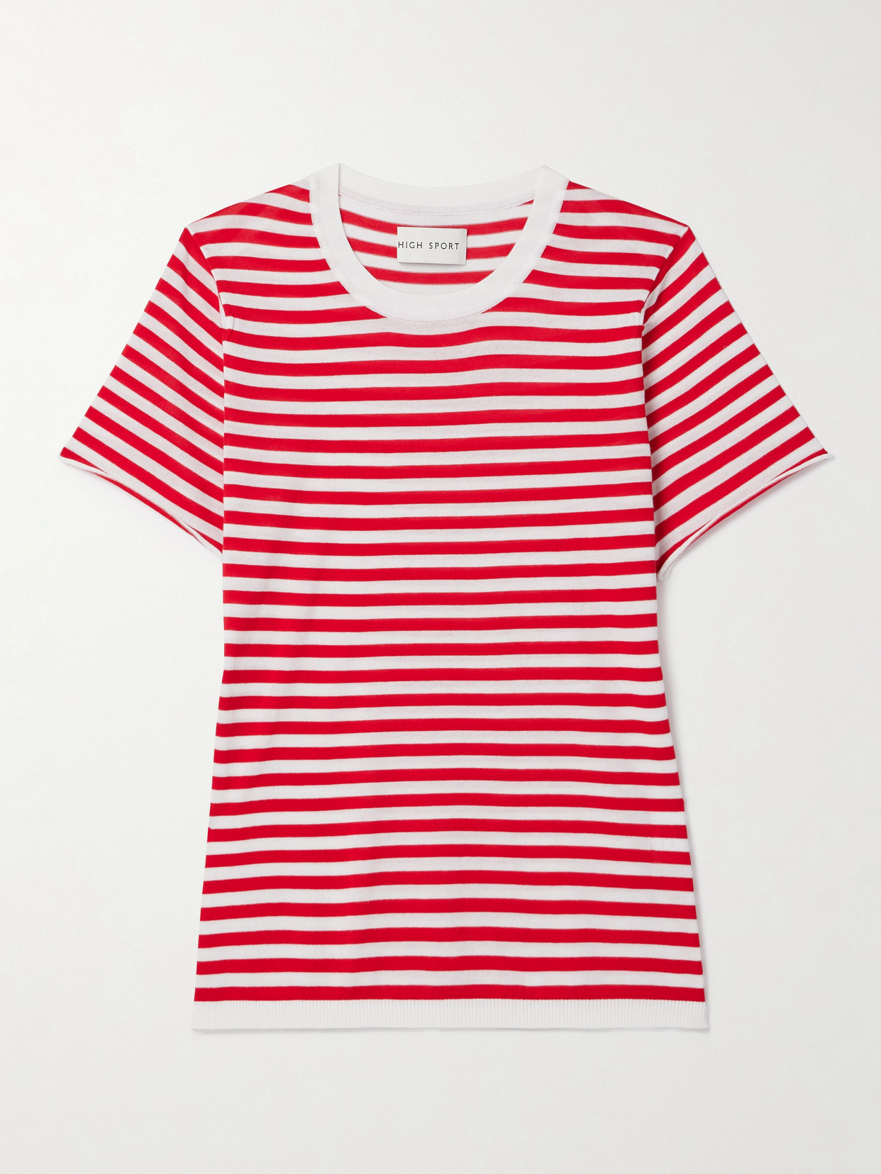 High Sport Owen Striped Cotton T-shirt In Red