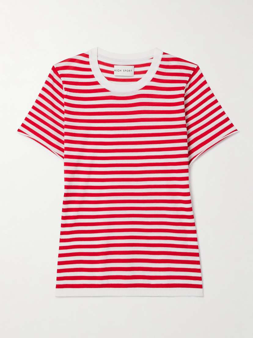 HIGH SPORT Owen Striped Cotton T-shirt