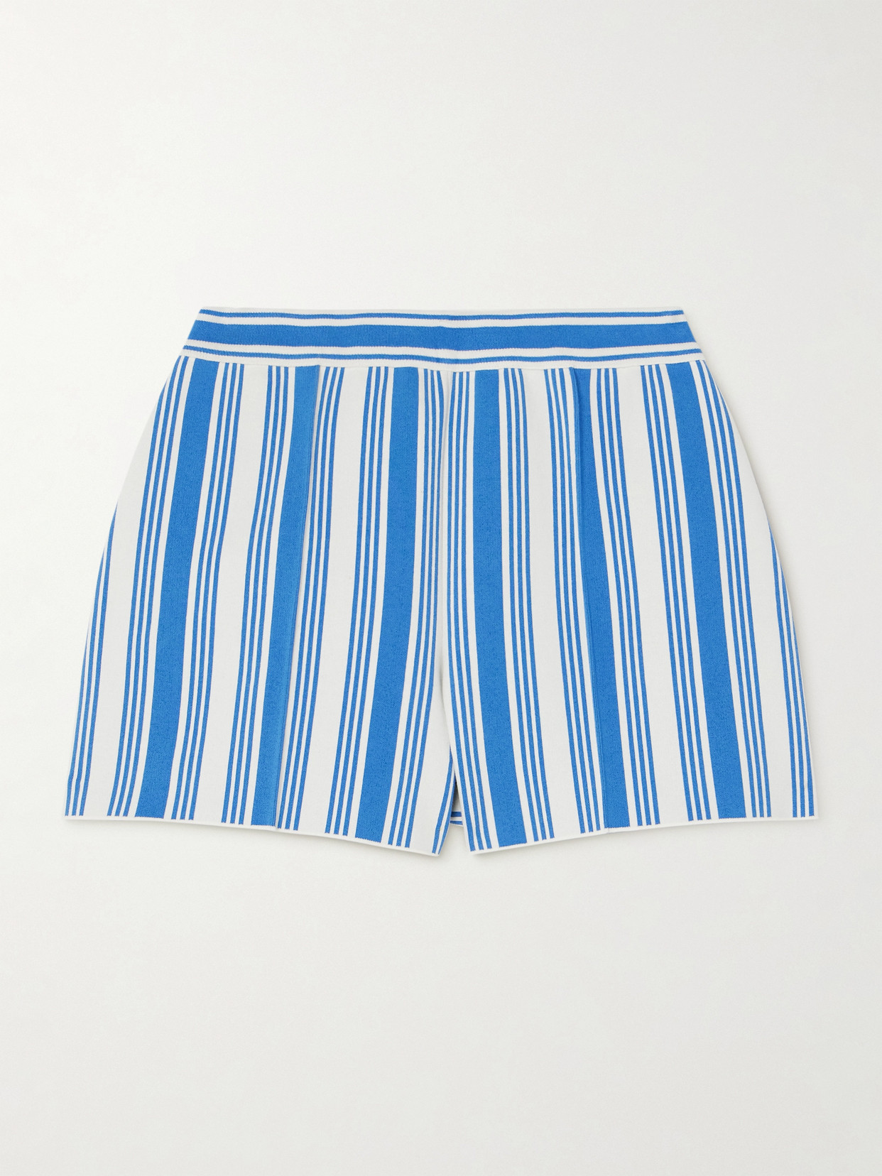 HIGH SPORT - Savannah Striped Cotton-blend Shorts - Blue