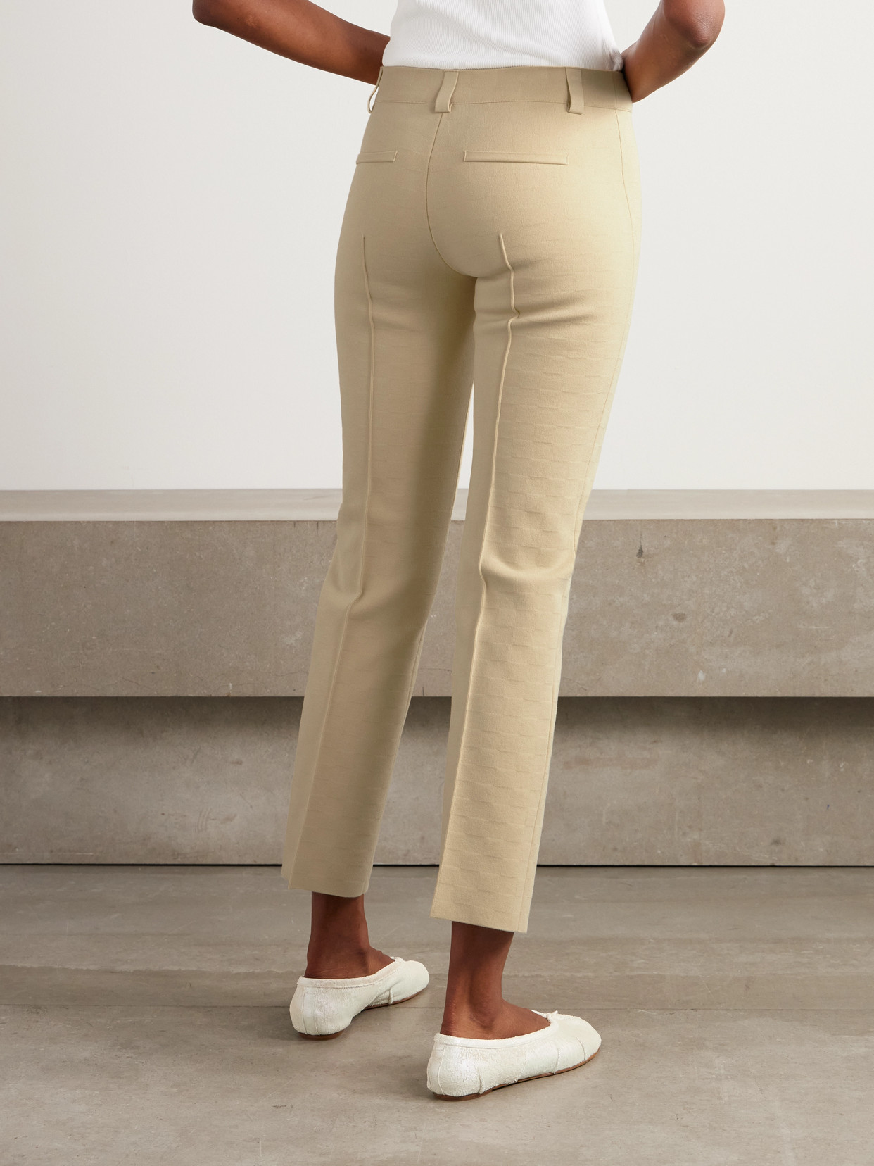 High Sport Julep Stretch-cotton Straight-leg Pants In Neutrals