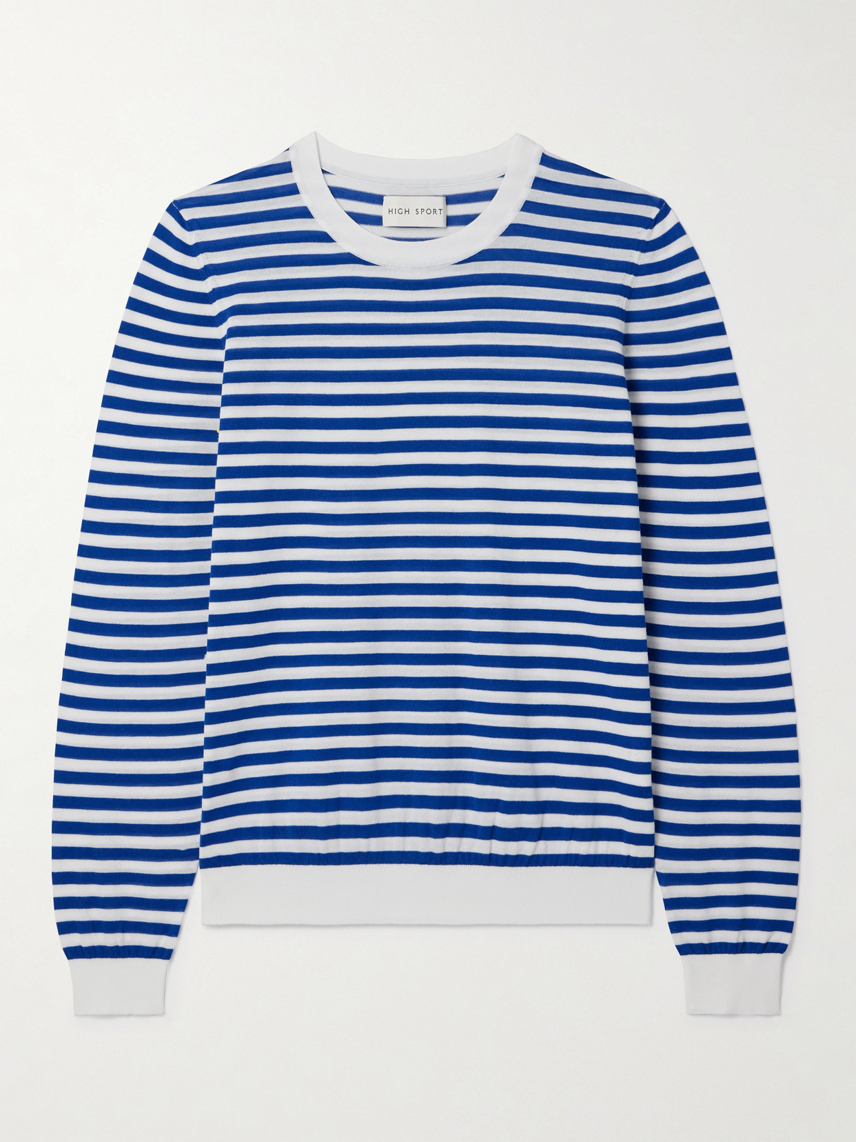 High Sport Alex Striped Cotton Top In Blue