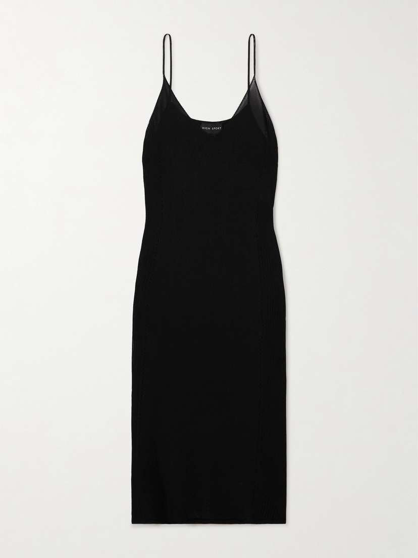 HIGH SPORT Slinky Gabe Ribbed-knit Midi Dress
