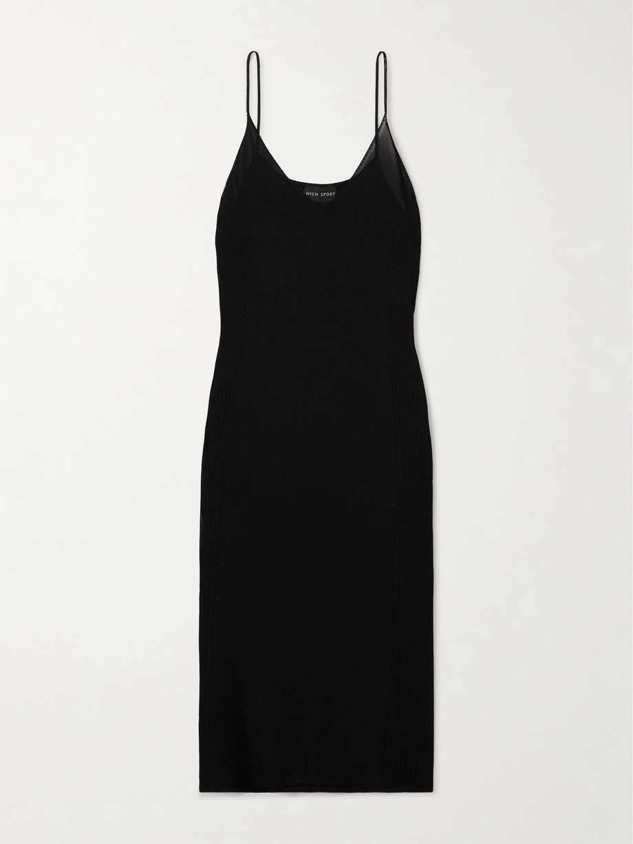 slinky gabe ribbed-knit midi dress