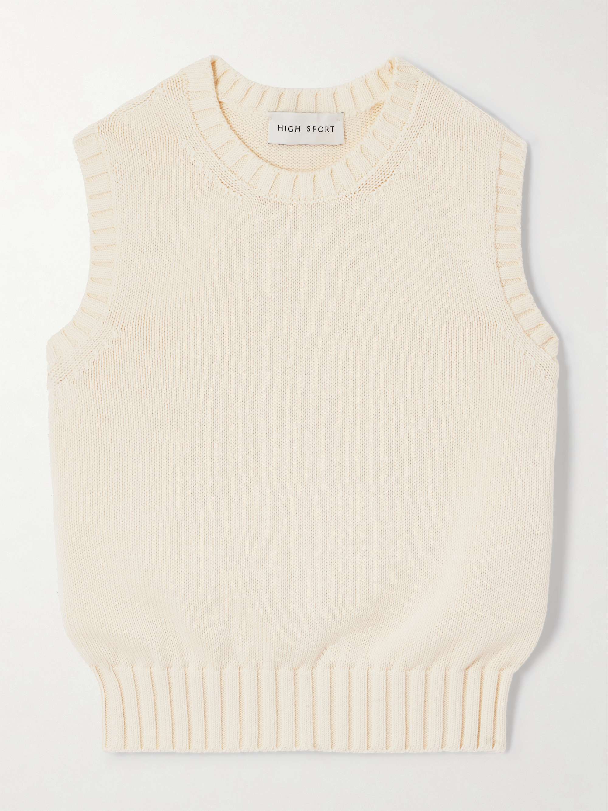 HIGH SPORT Linda knitted cotton vest | NET-A-PORTER