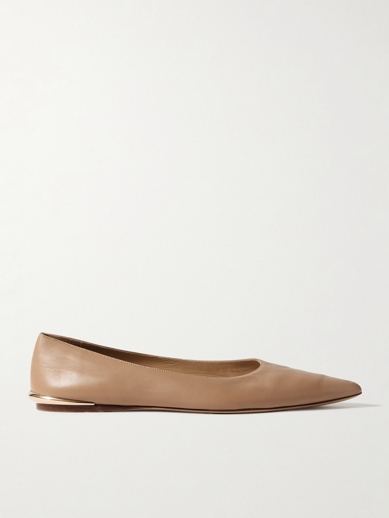 Gabriela Hearst Fleur Embellished Leather Ballet Flats In Neutrals