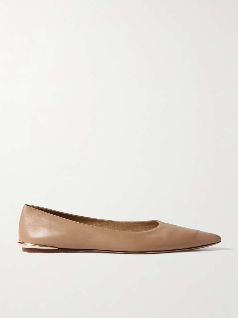 Gabriela Hearst Fleur Embellished Leather Ballet Flats