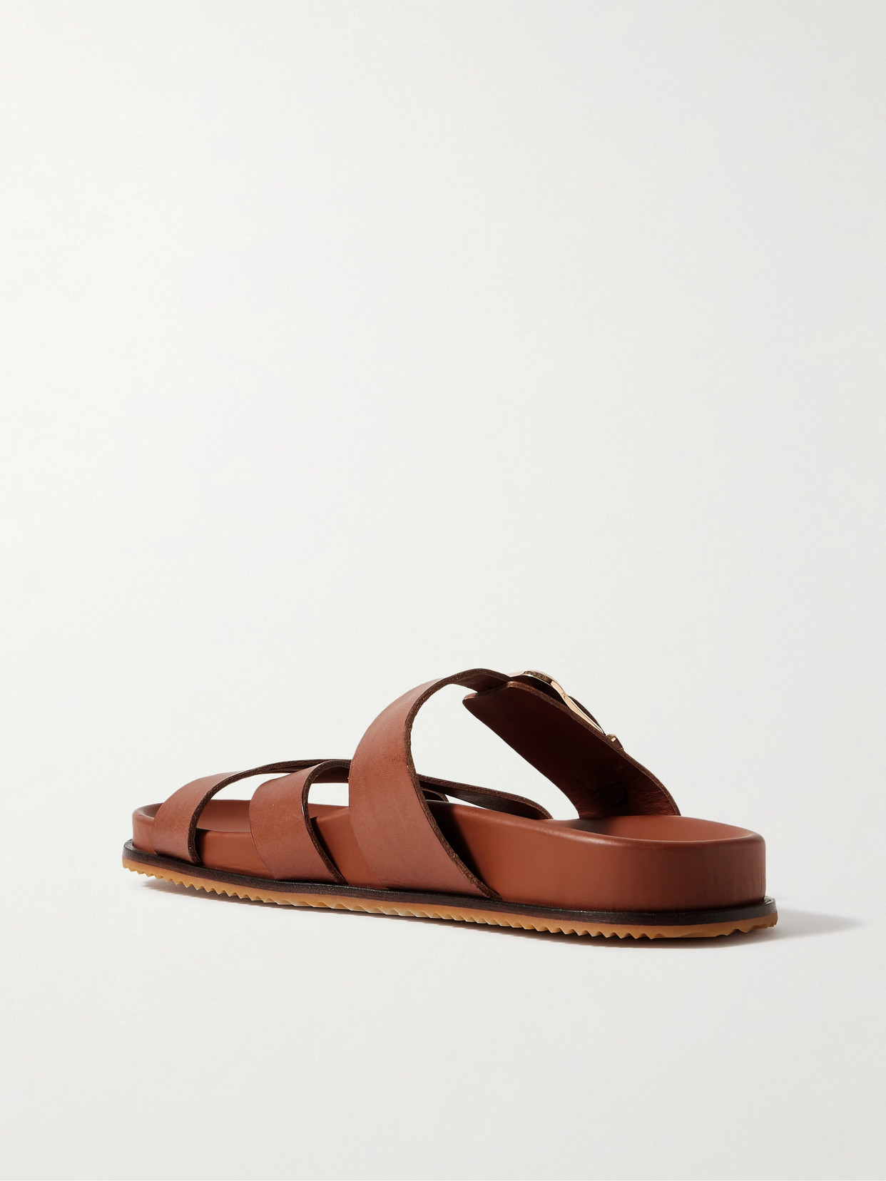 Gabriela Hearst Circe Leather Slides In Brown