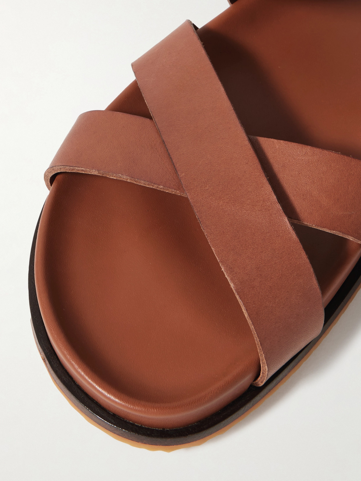 Gabriela Hearst Circe Leather Slides In Brown