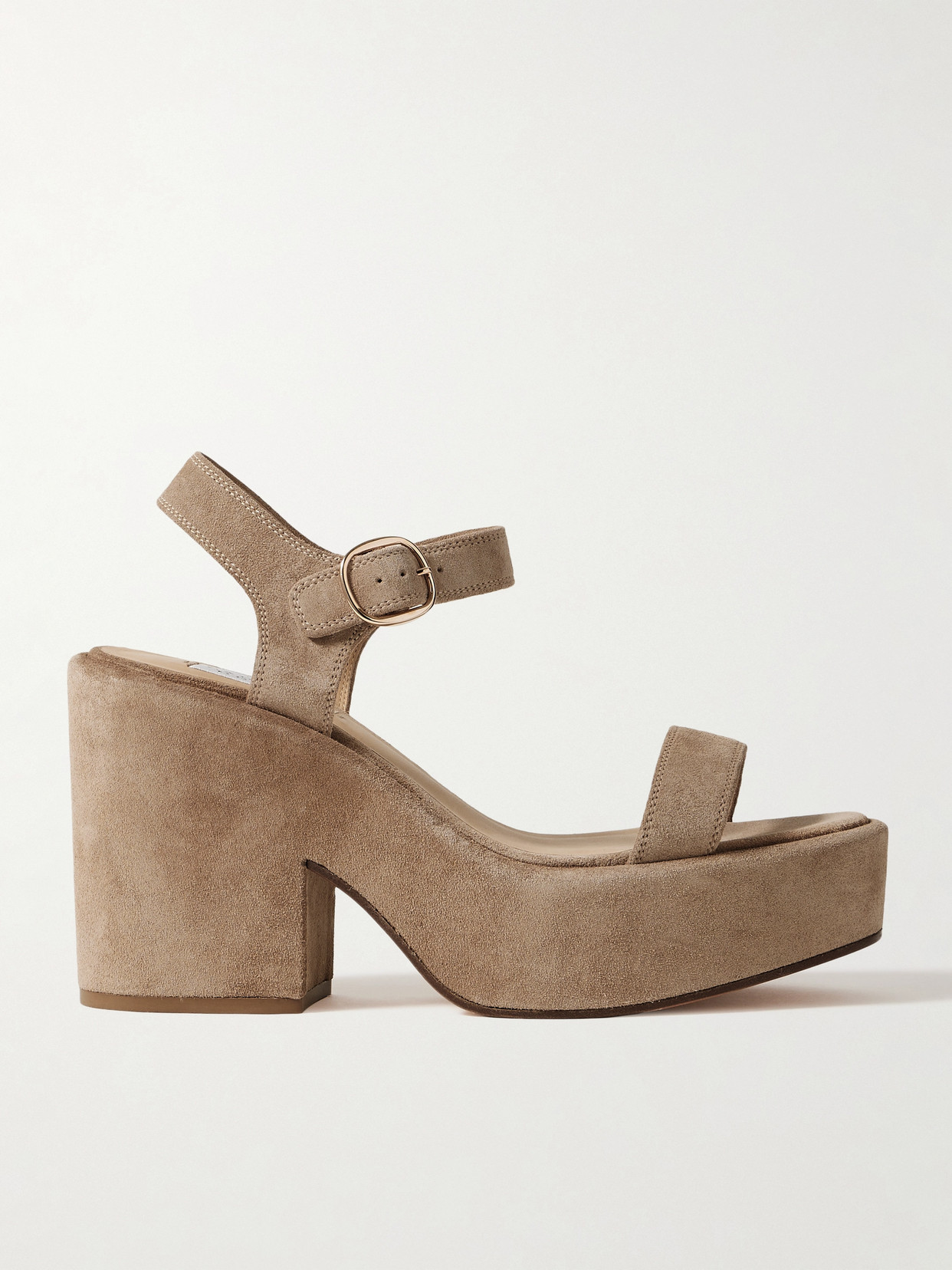 Gabriela Hearst Iman Suede Platform Sandals In Neutrals