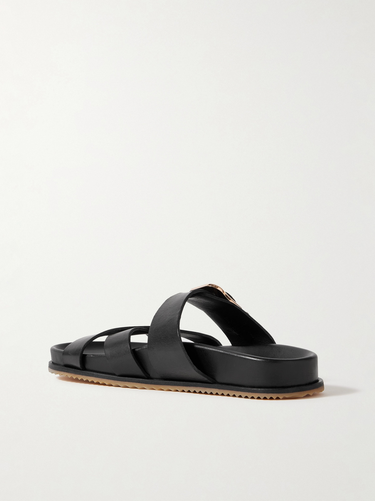 Gabriela Hearst Circe Leather Slides In Black