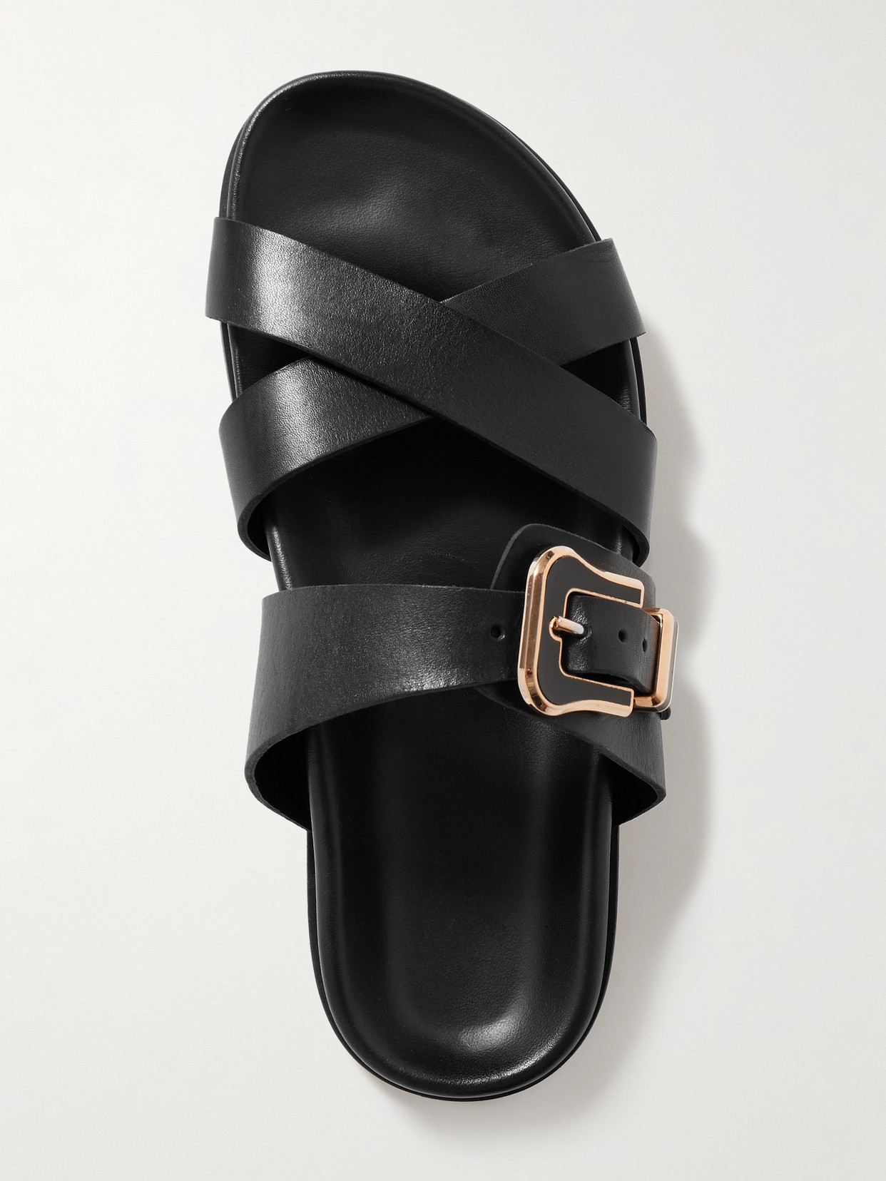 Gabriela Hearst Circe Leather Slides In Black