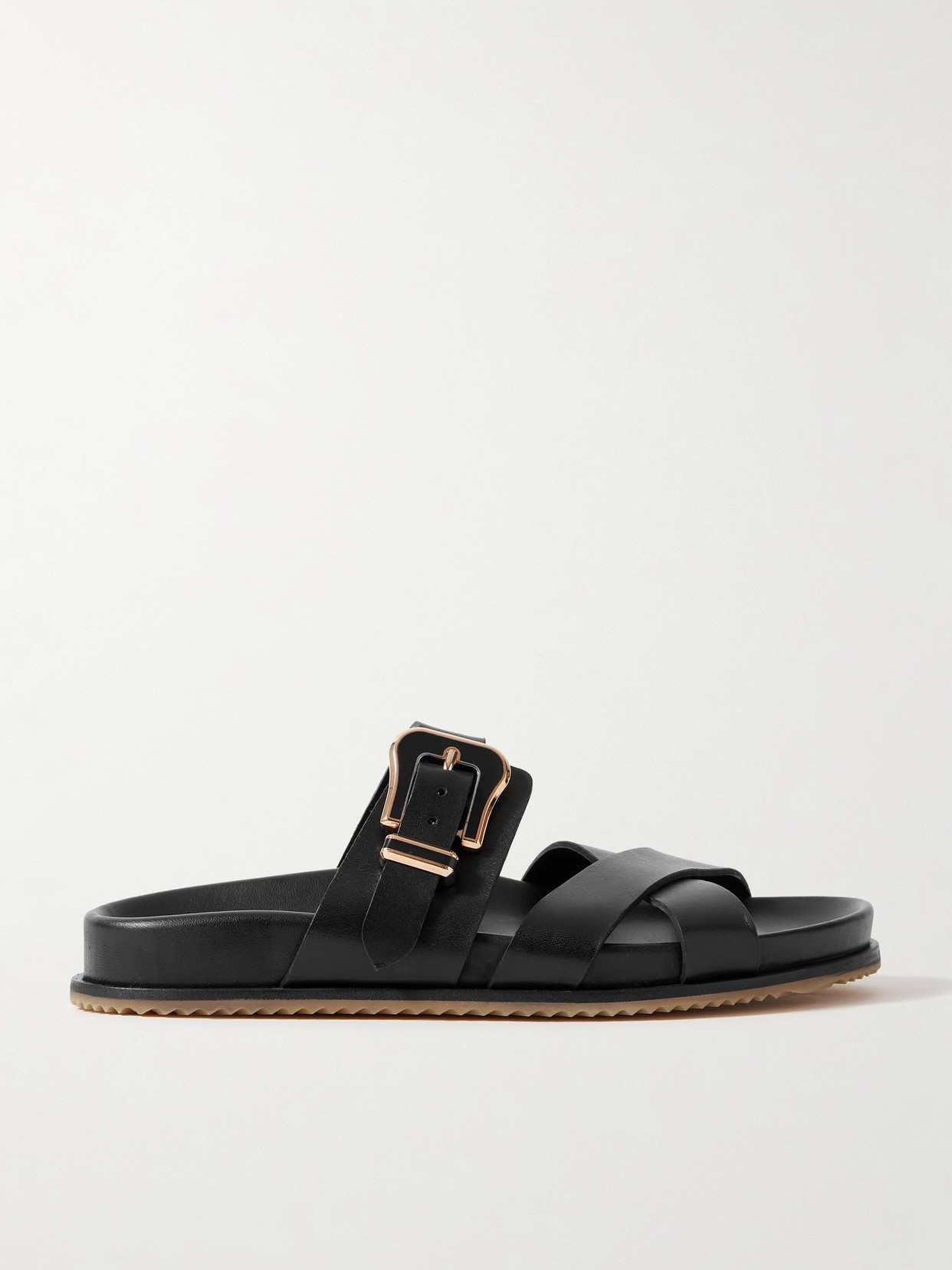 Gabriela Hearst Circe Leather Slides In Black
