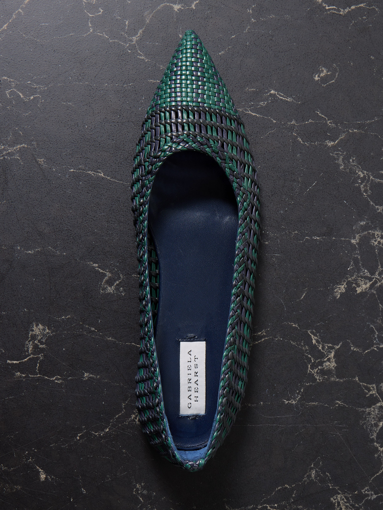 Aurora Checked Woven Ballet Flats