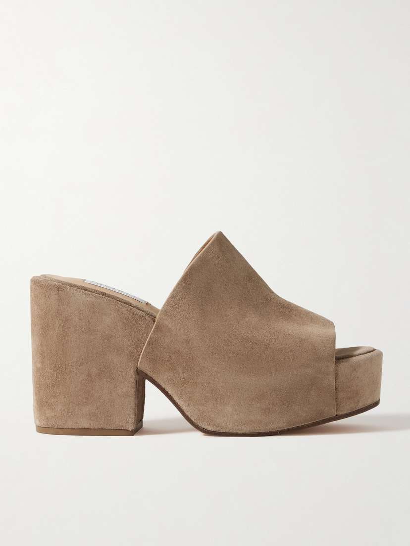 Gabriela Hearst Ares Suede Platform Mules