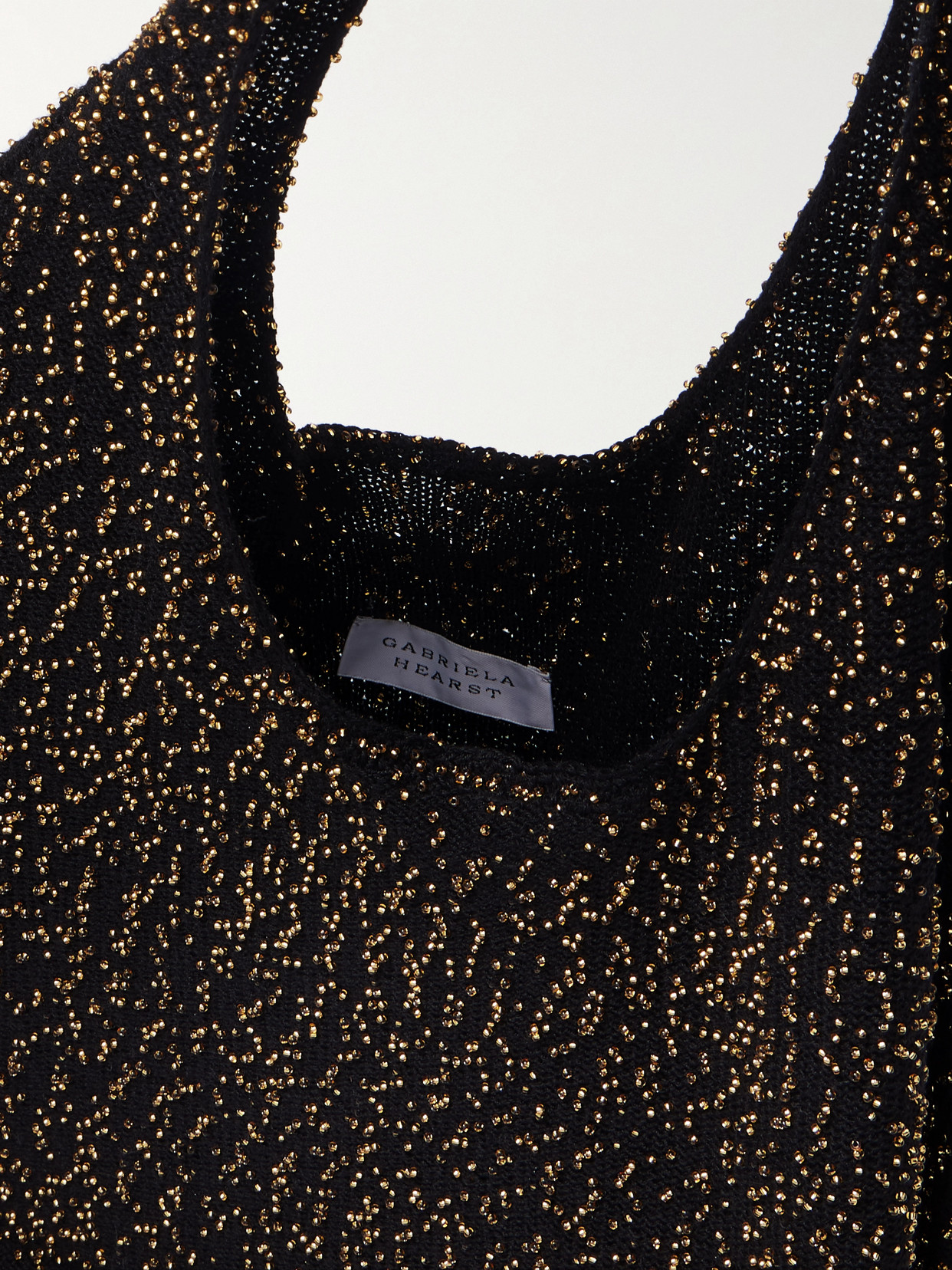 Gabriela Hearst Manasa Bead-embellished Cashmere Shoulder Bag