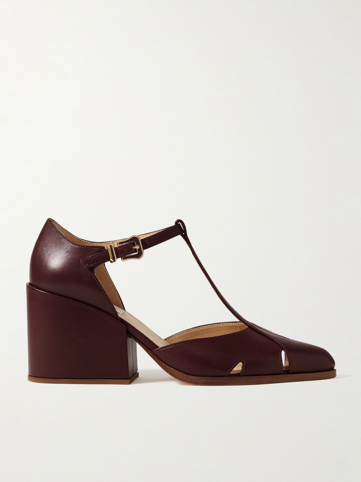Gabriela Hearst - Evita Glossed-leather Pumps - Burgundy